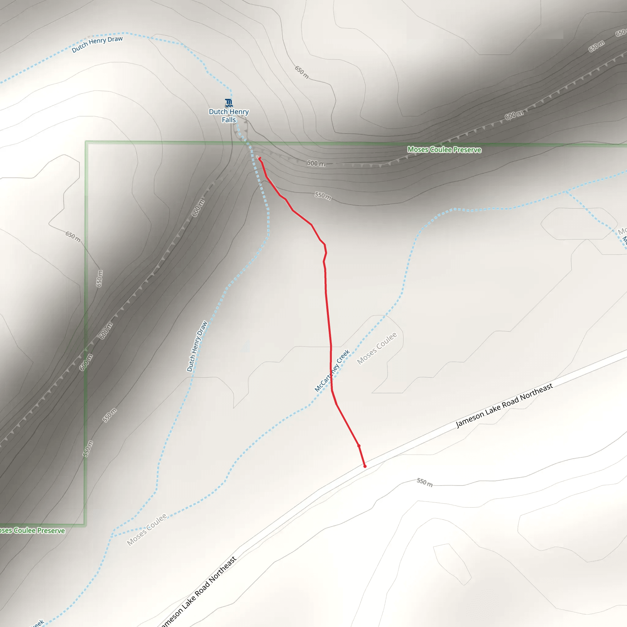 McCarteney Creek mobile static map
