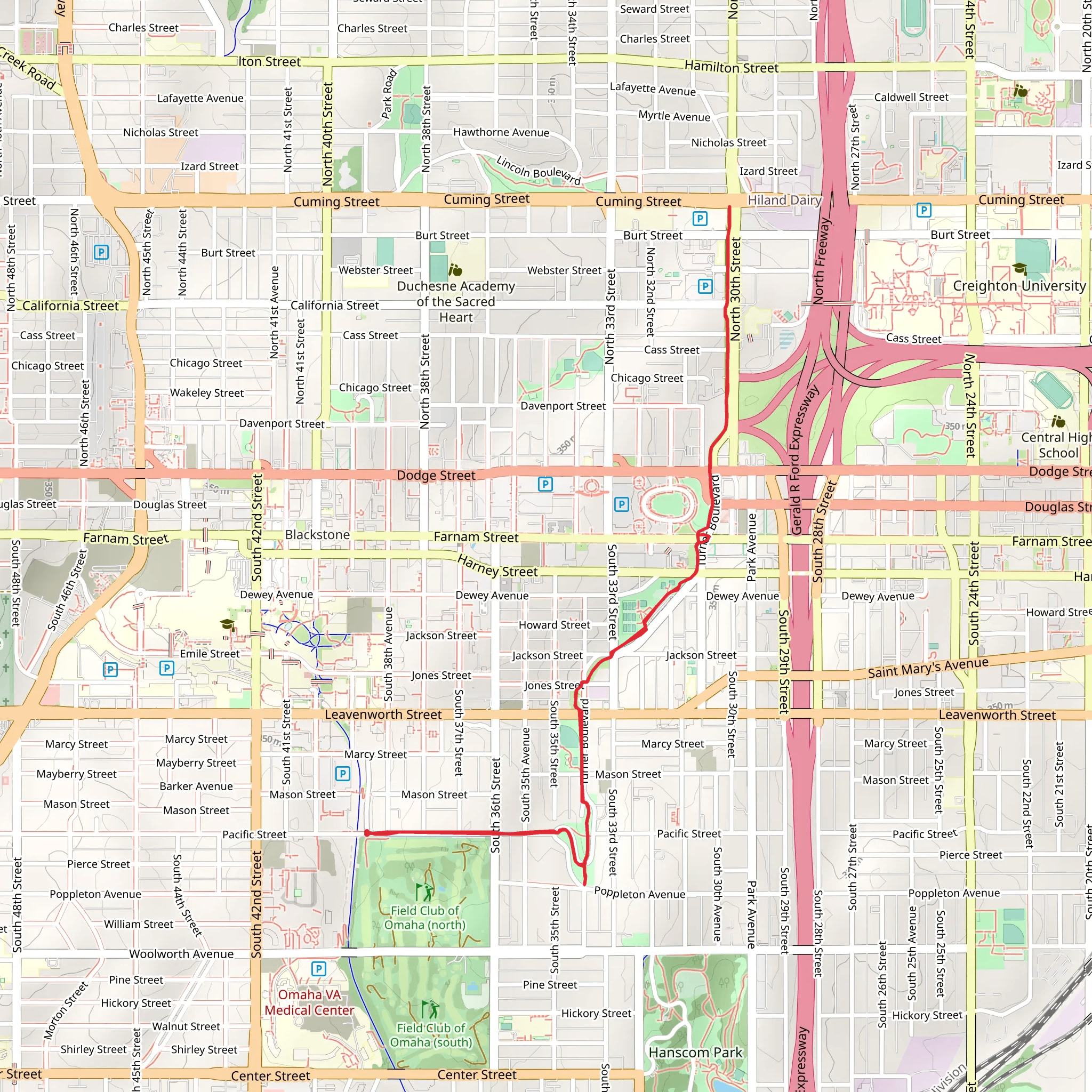 Turner Boulevard Trail mobile static map