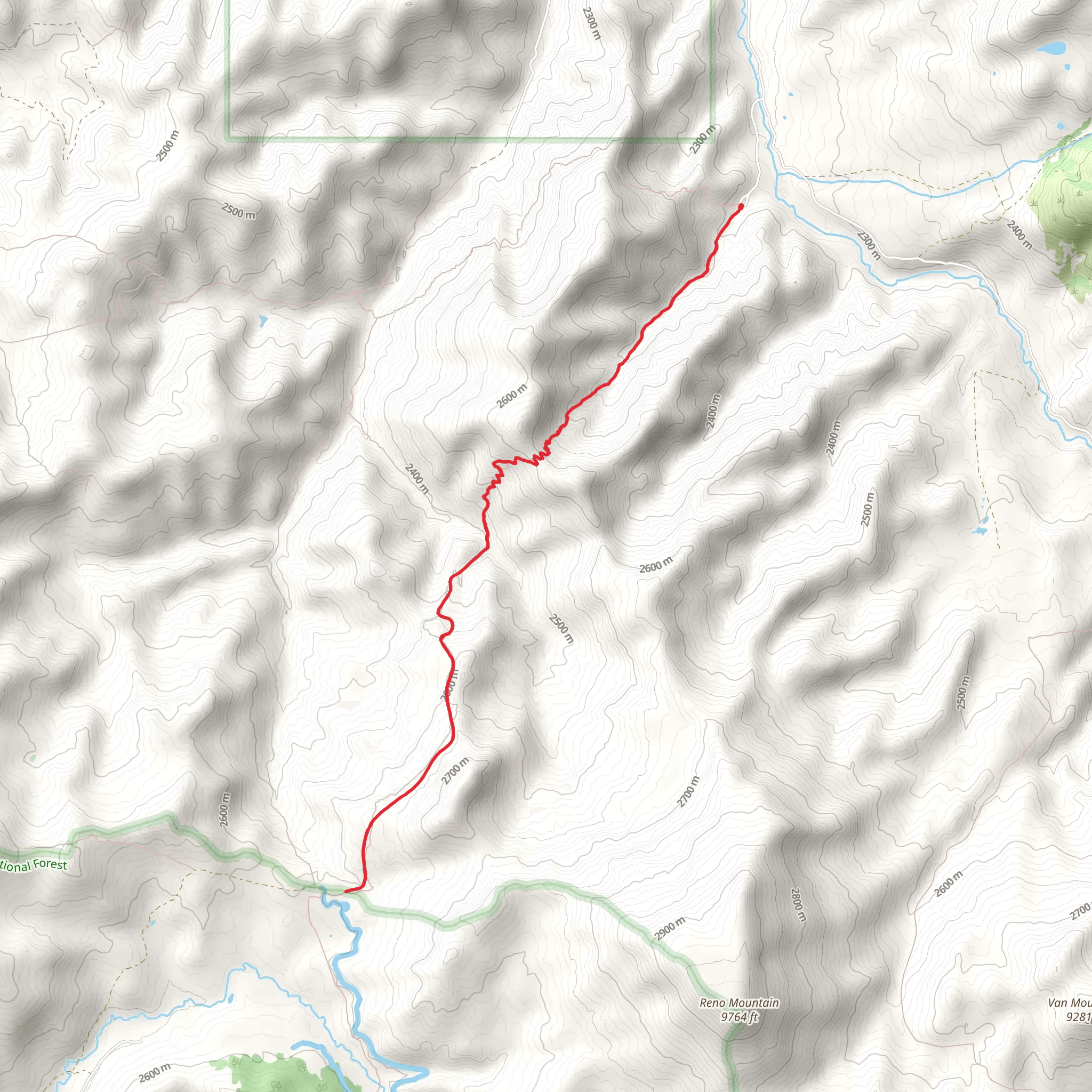 Cayton Gulch Trail mobile static map