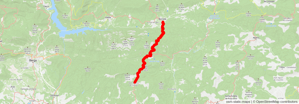 GR 4 Puigcerdà- Montserrat stage 4 Map