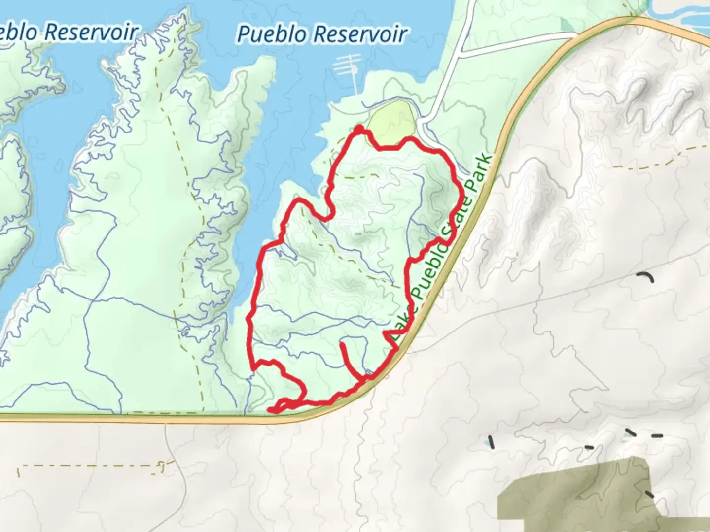 An image depicting the trail Conduit, Cuatro Sinko and The Duke Loop and its surrounding area.