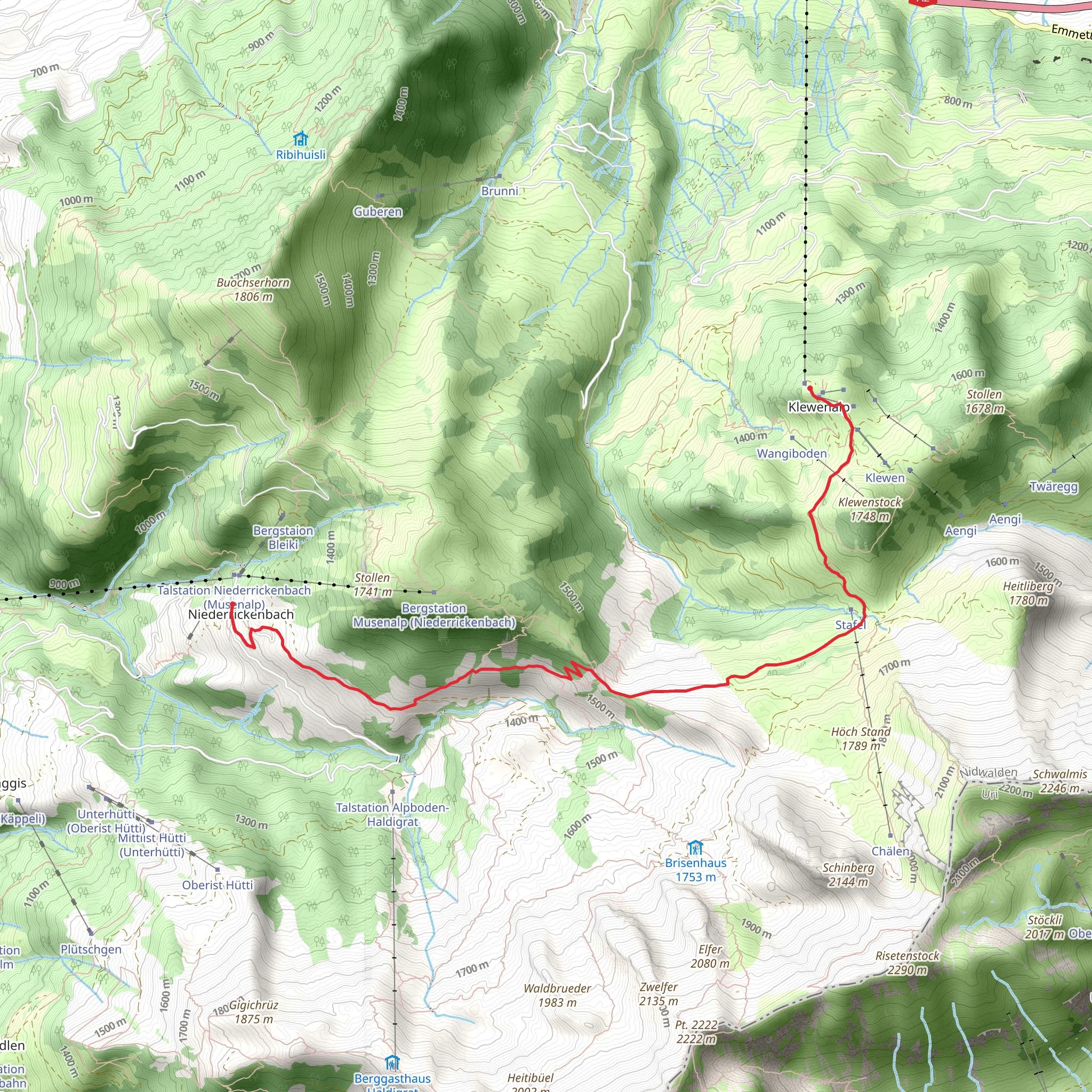 Bärfallen-Panorama-Weg mobile static map