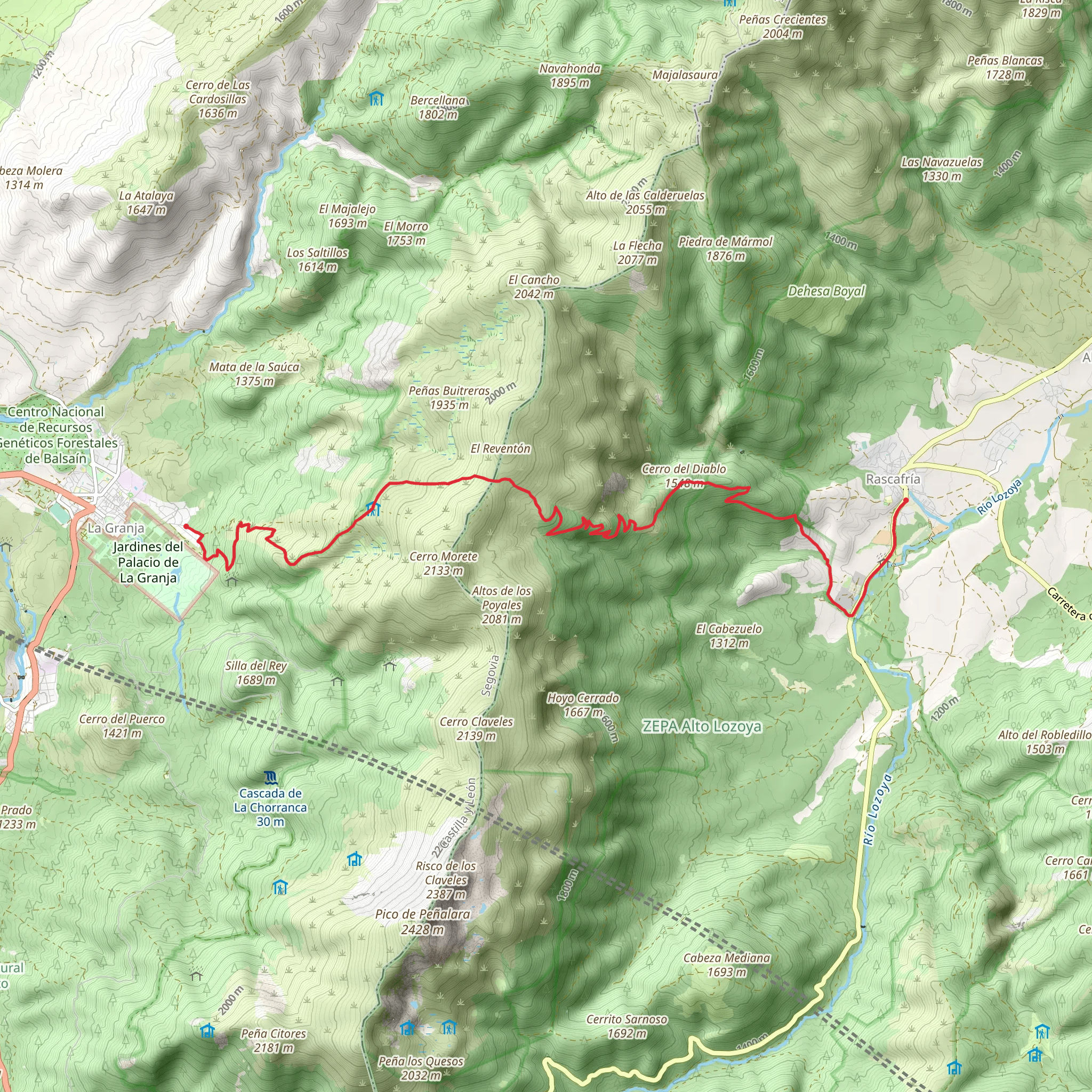 Rascafría La Granja por el Reventón mobile static map