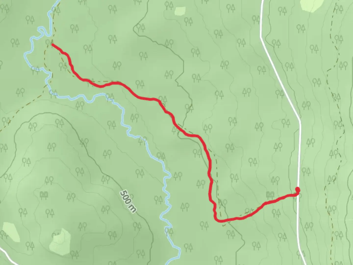 An image depicting the trail Landing Camp Trail and its surrounding area.