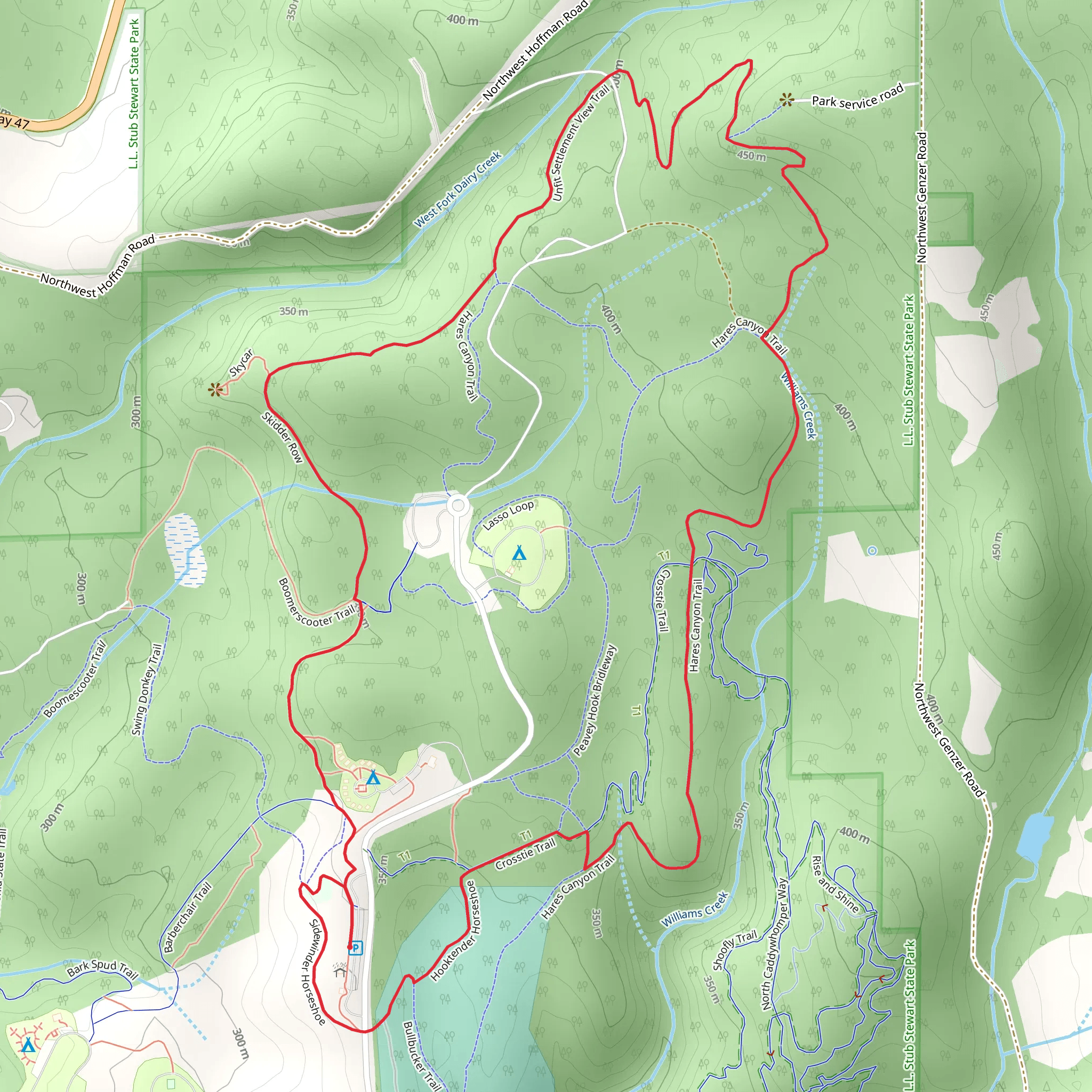 Williams Creek - Mountain Dale Cabin Village Loop mobile static map