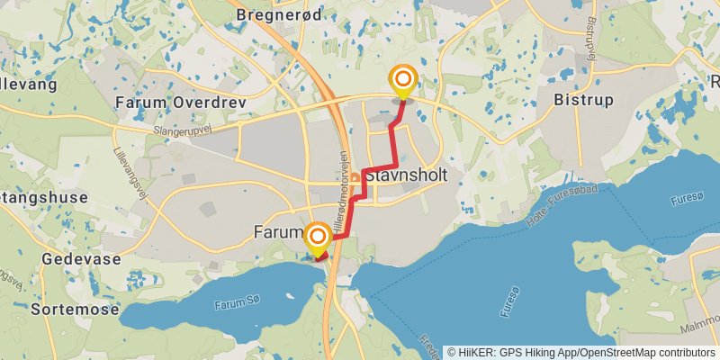 Nordsjaellandsruten alt 3 Map