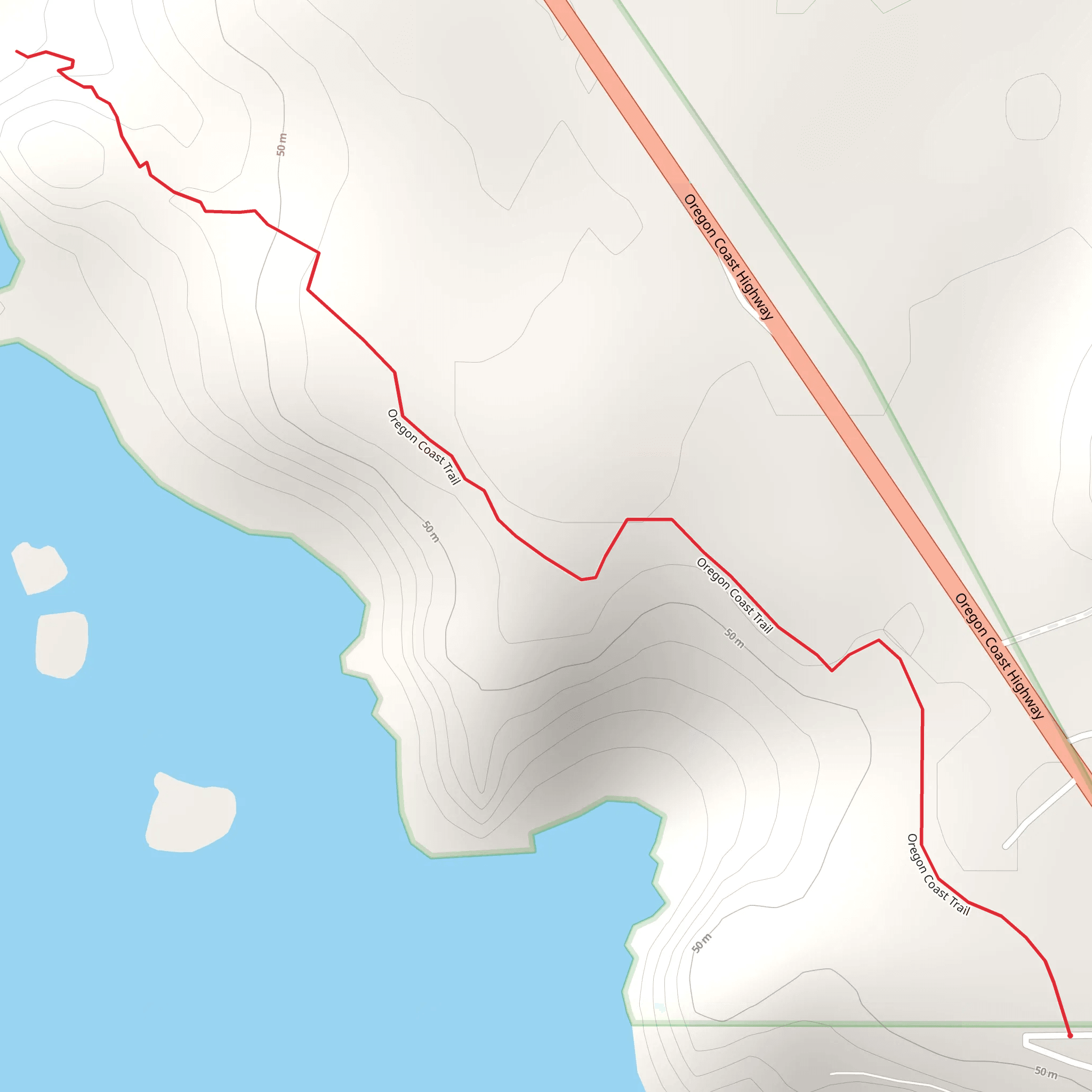 Oregon Coast Trail mobile static map