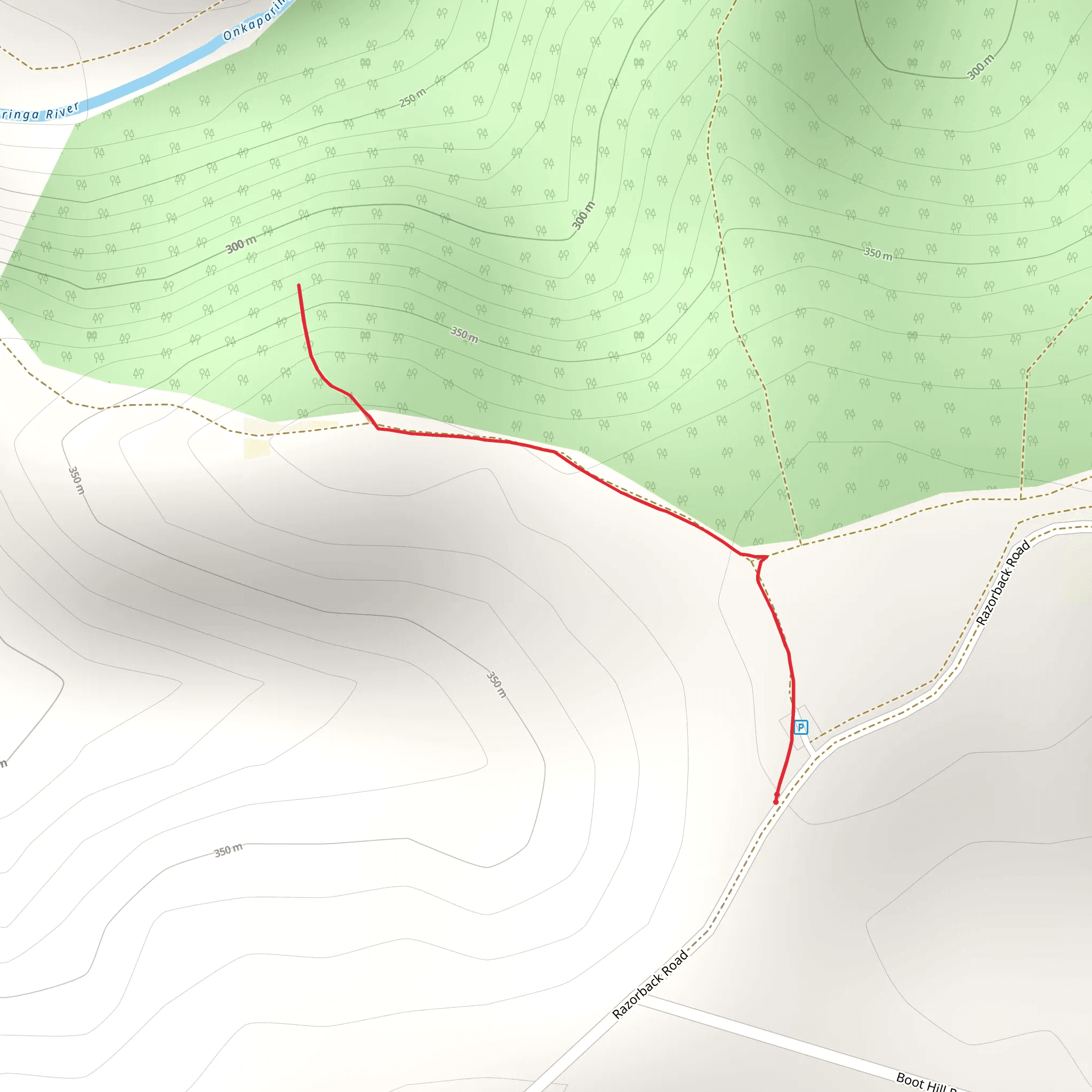 Mt Bold Reservoir Lookout Trail mobile static map