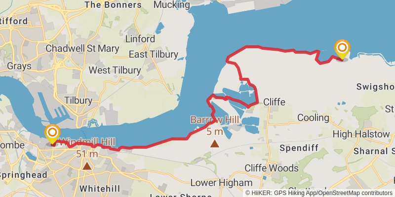 Thames Estuary Trail stage 5 Map