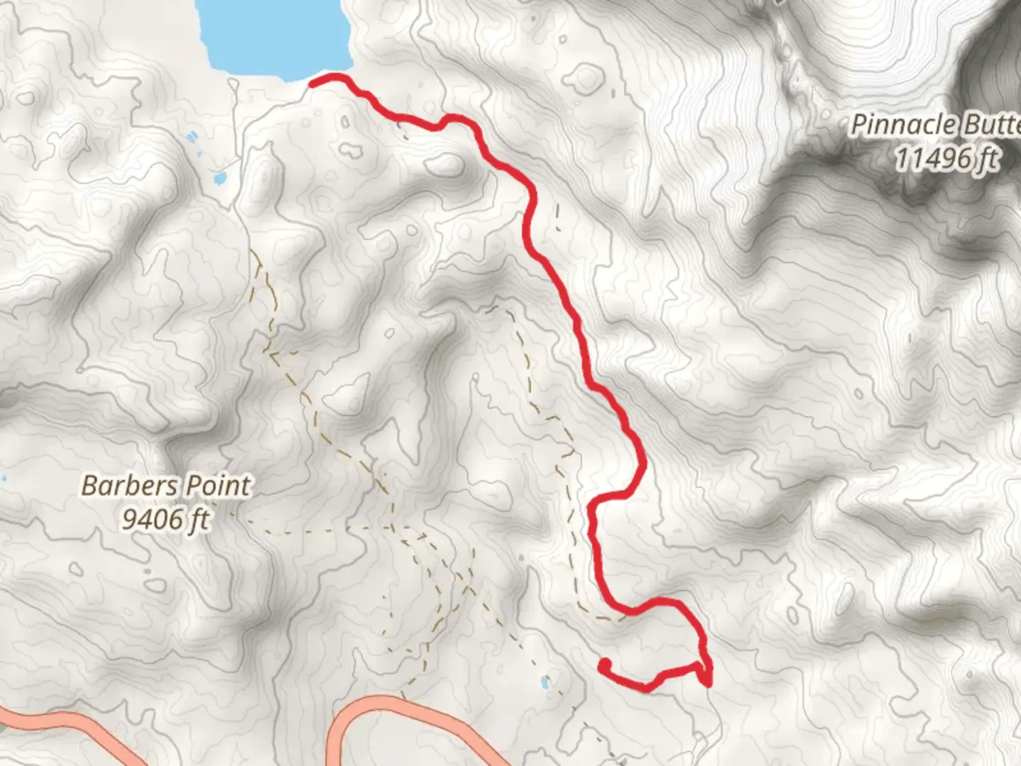 An image depicting the trail Brooks Lake and its surrounding area.