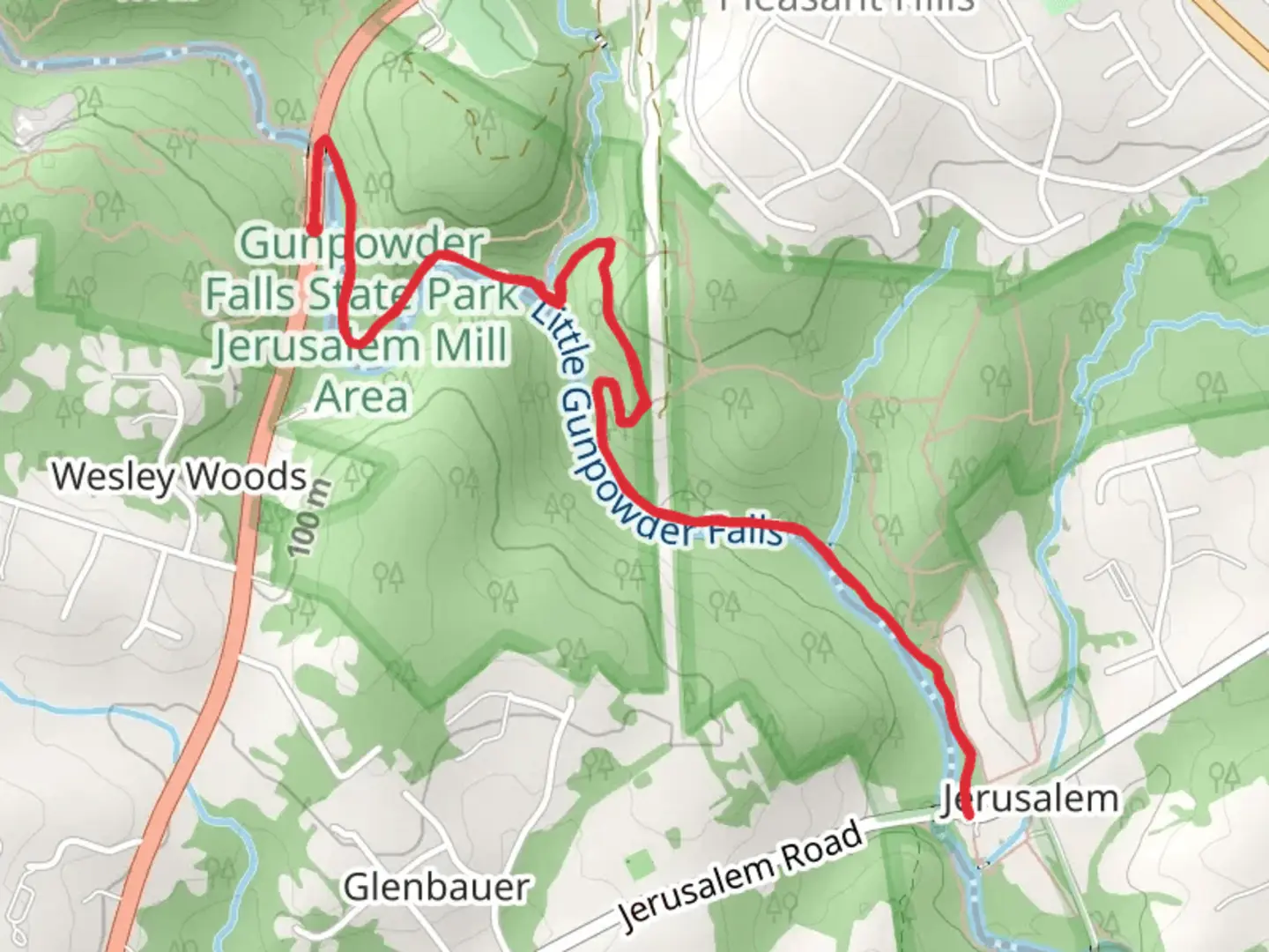 An image depicting the trail Little Gunpowder Falls and its surrounding area.