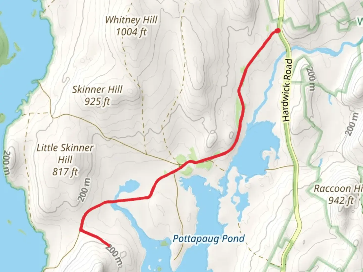 An image depicting the trail East Branch Swift River Out and Back and its surrounding area.