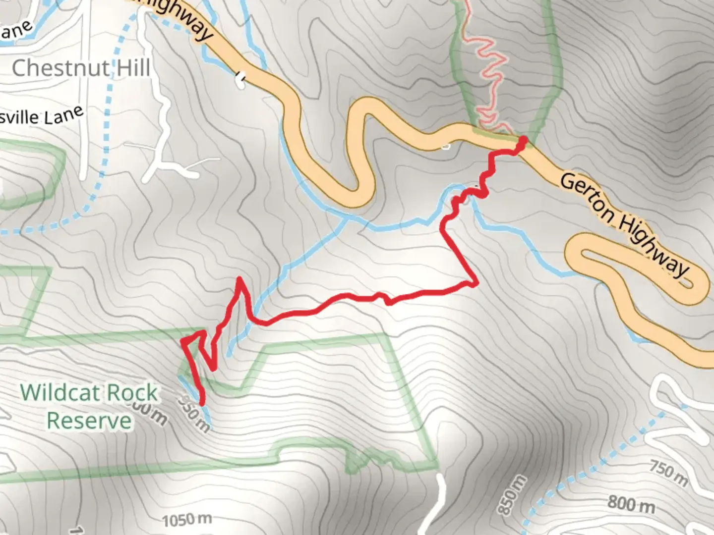An image depicting the trail Wildcat Rock Trail and its surrounding area.