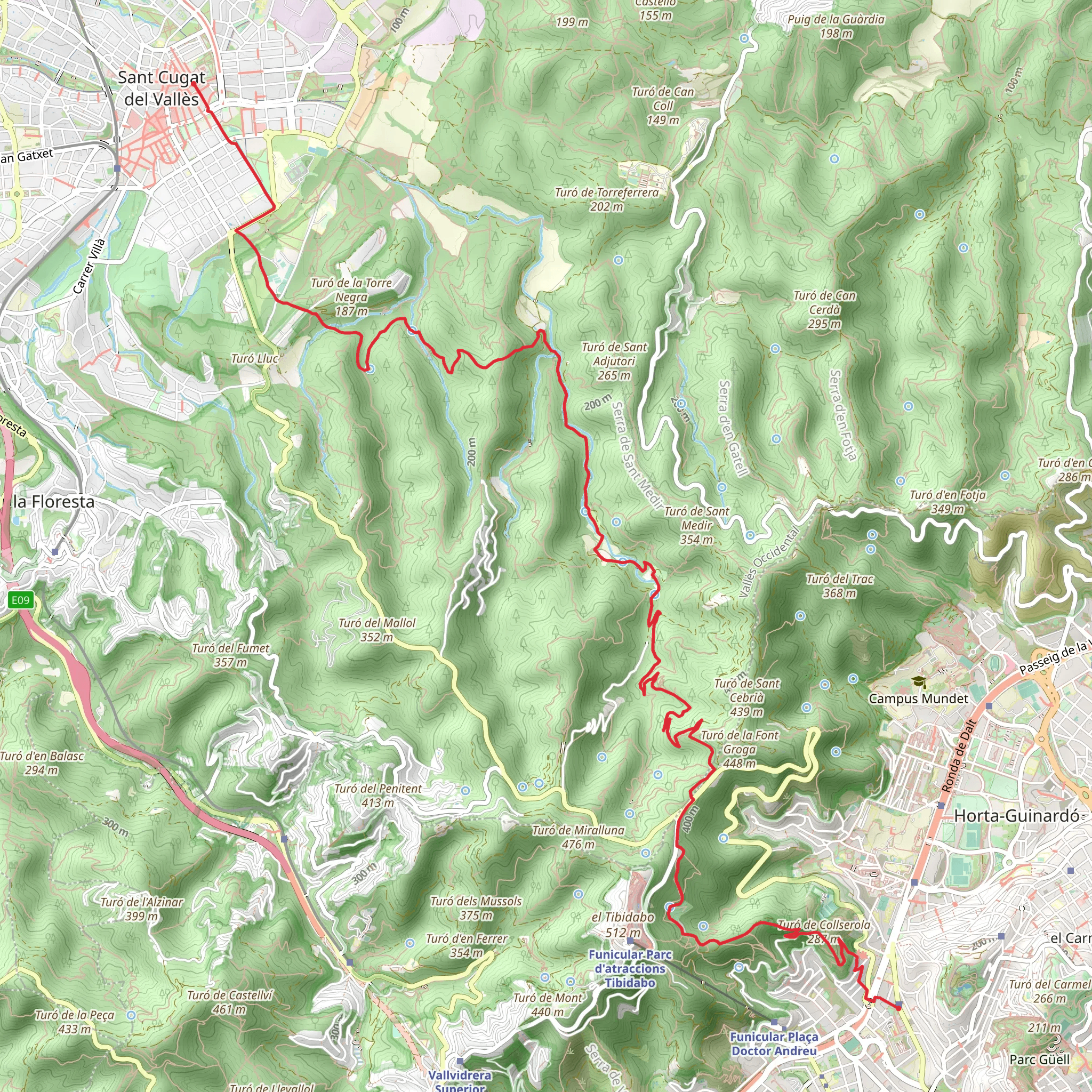 Saint Cugat Path PR C 38 mobile static map