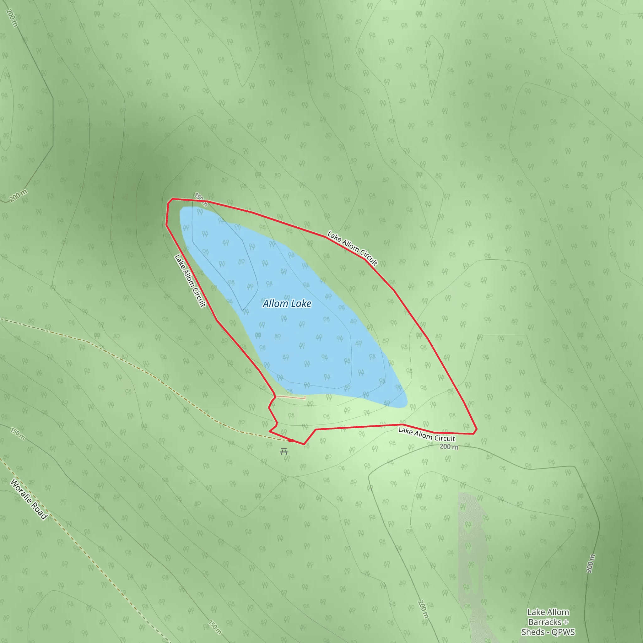 Lake Allom Circuit Track mobile static map