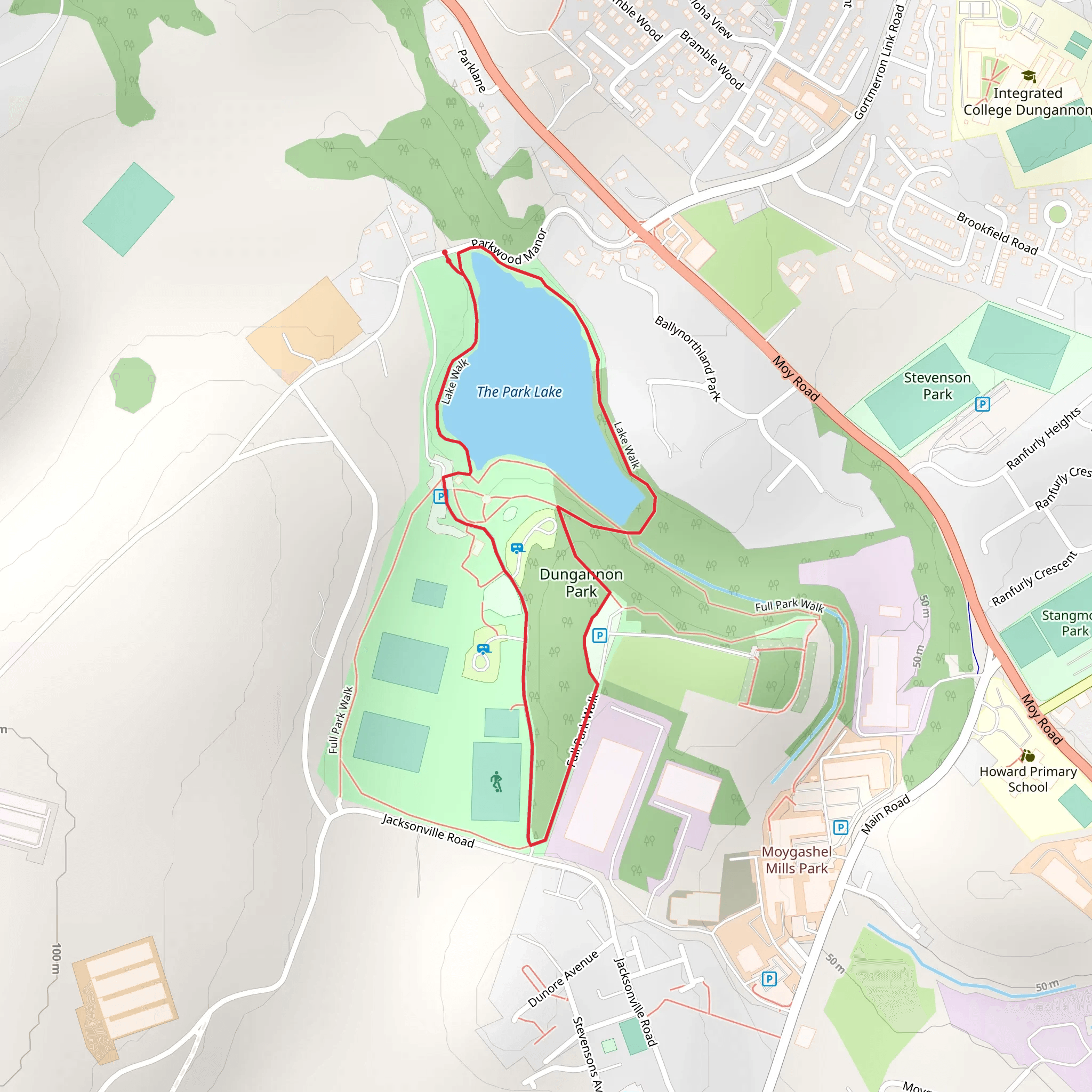 Dungannon Park Trail mobile static map