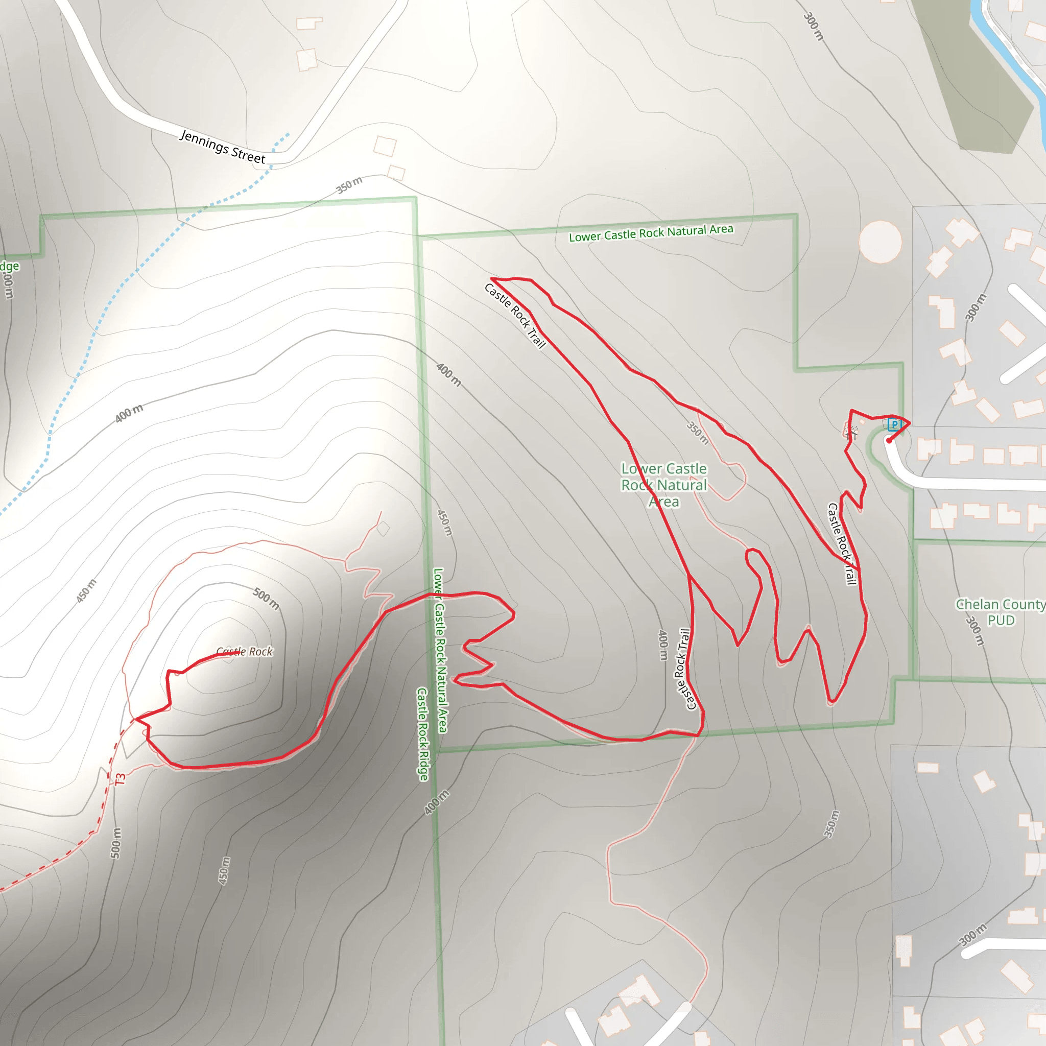 Castle Rock Loop Trail mobile static map