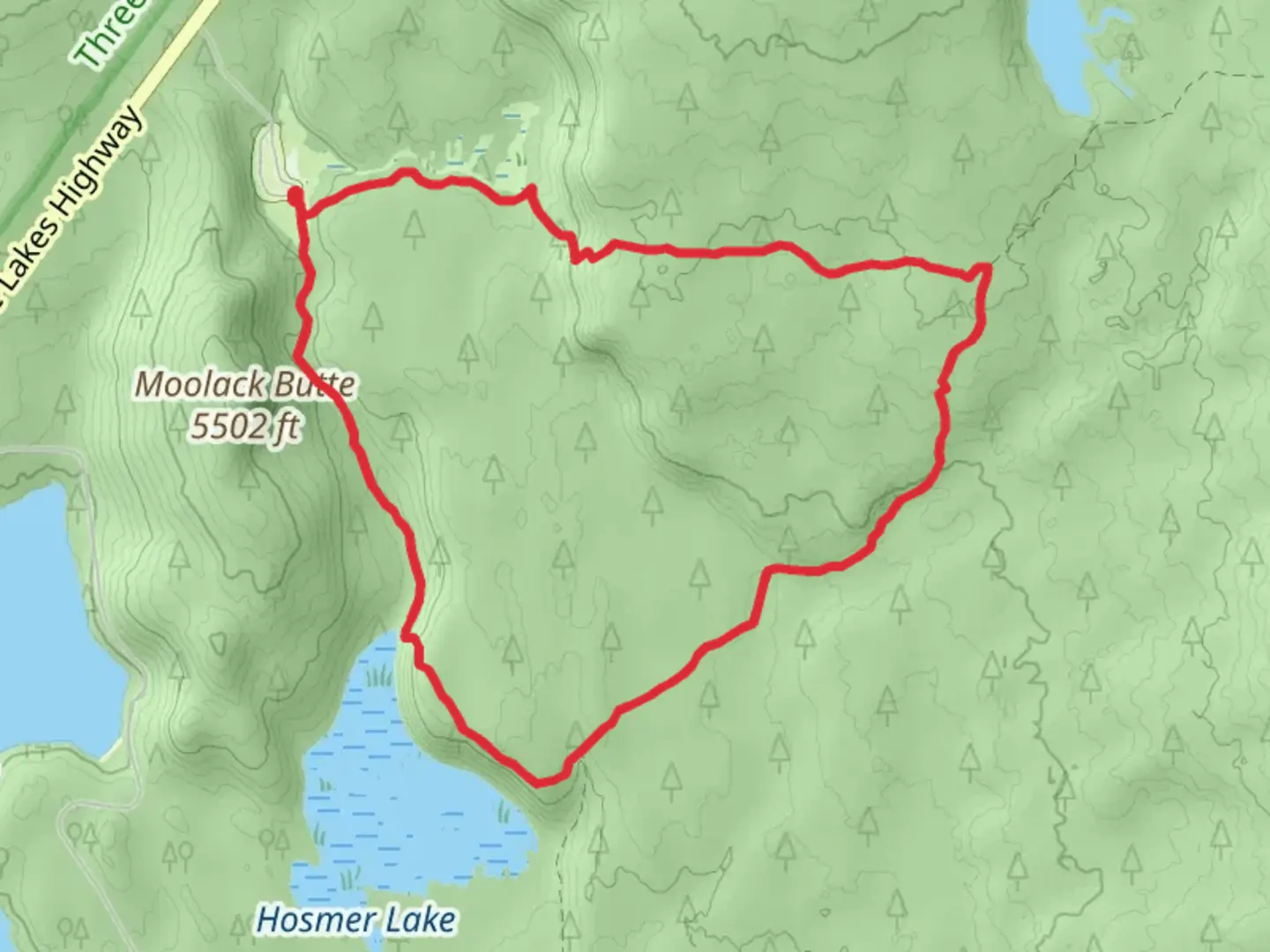 An image depicting the trail Apaloosa Trail and Metolius Windigo Trail and its surrounding area.