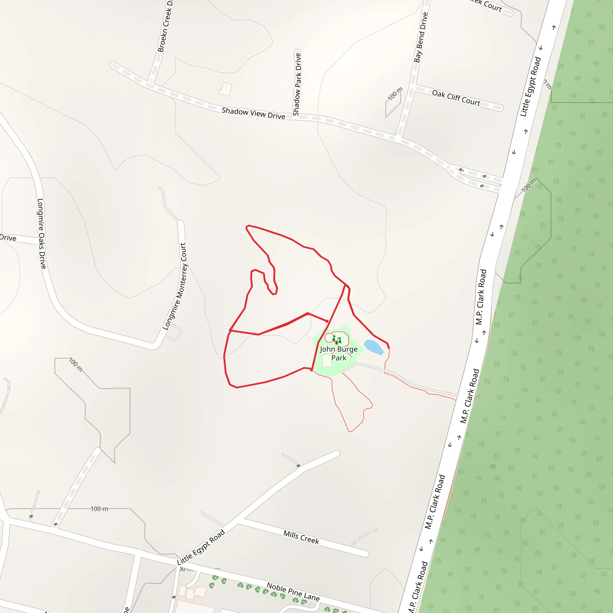Mills Creek Road Loop mobile static map