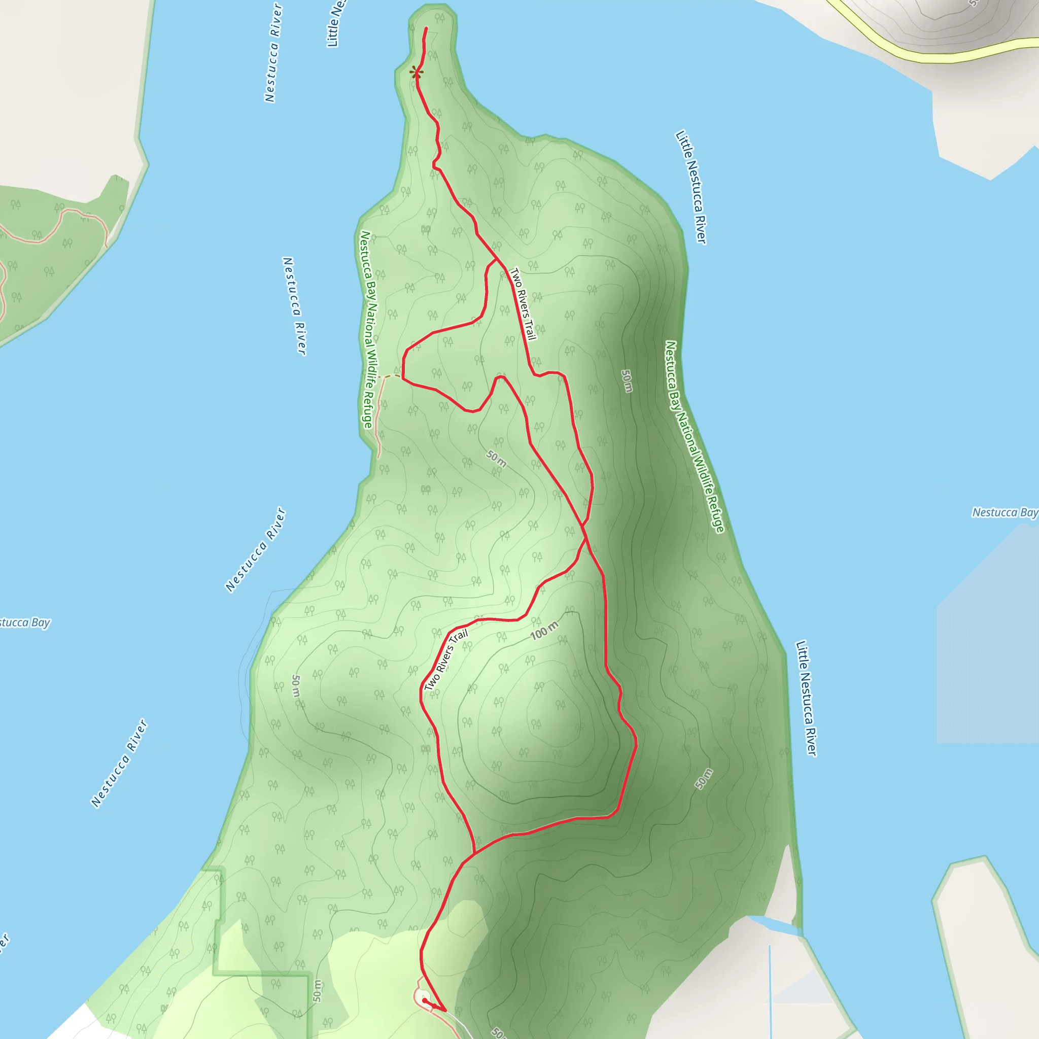Two Rivers Loop Trail mobile static map