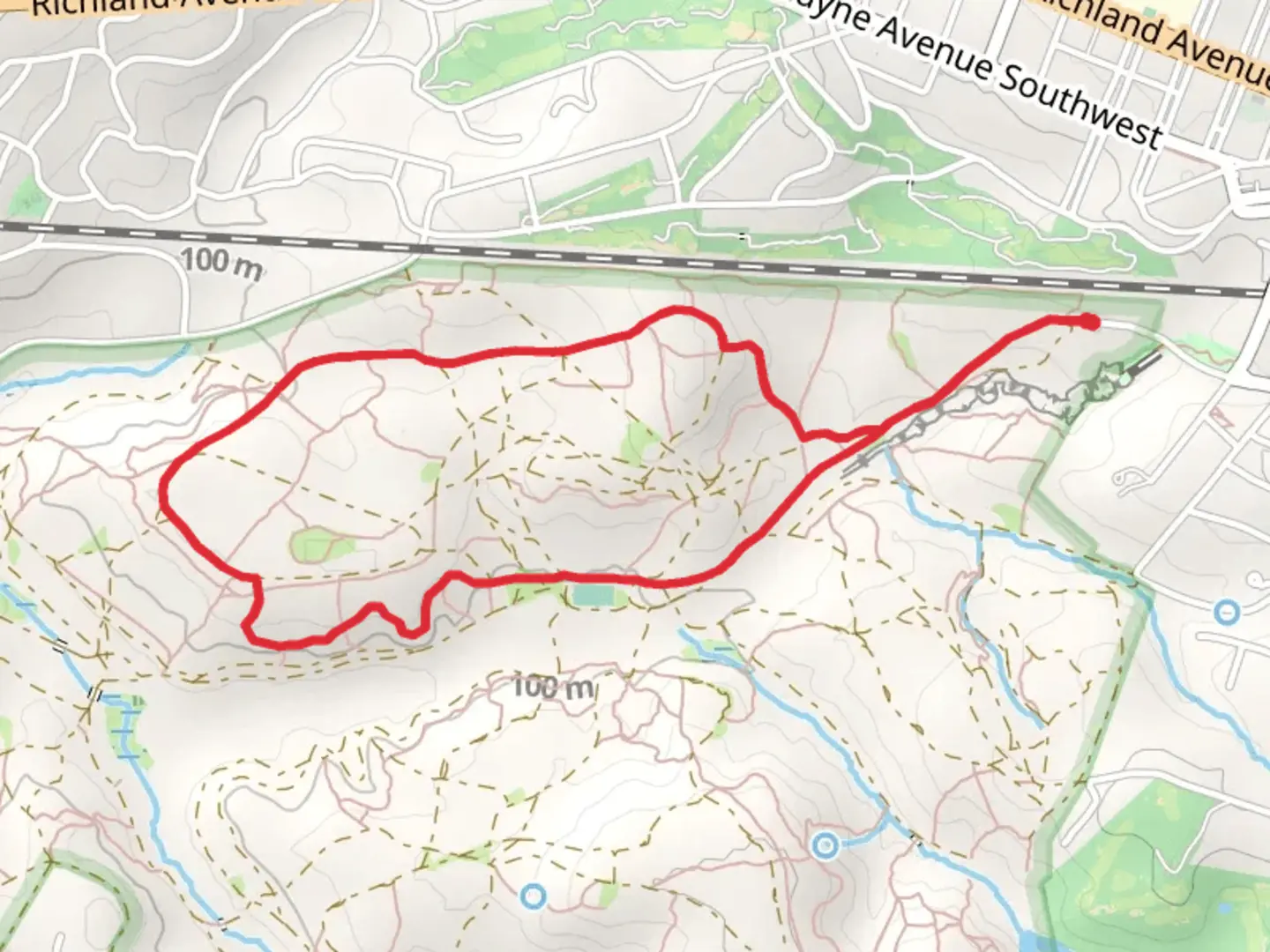 An image depicting the trail Devil's Backbone, Rabbit Valley and Lover's Lane Loop and its surrounding area.