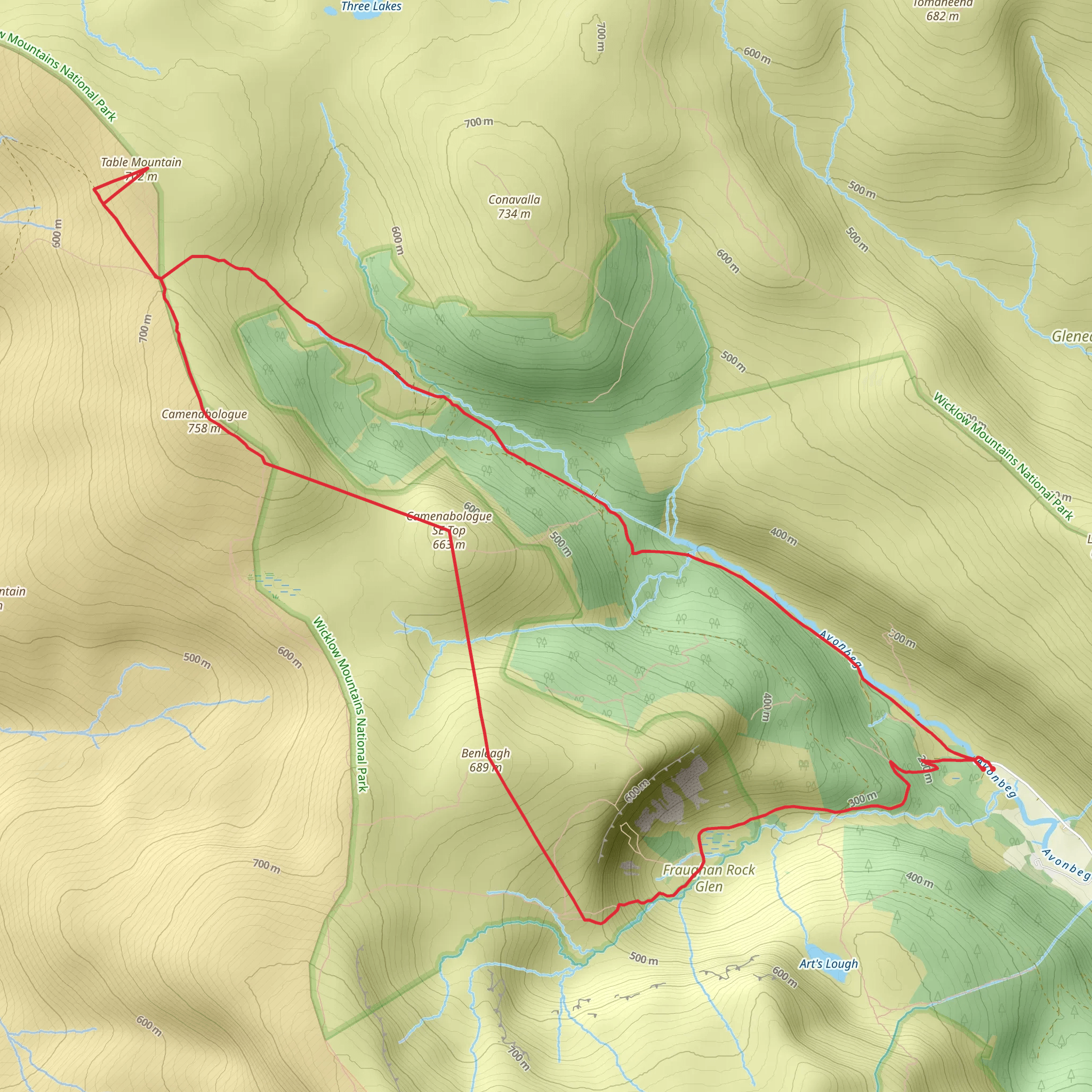 Table Mt, Camenabologue SE Top & Benleagh mobile static map