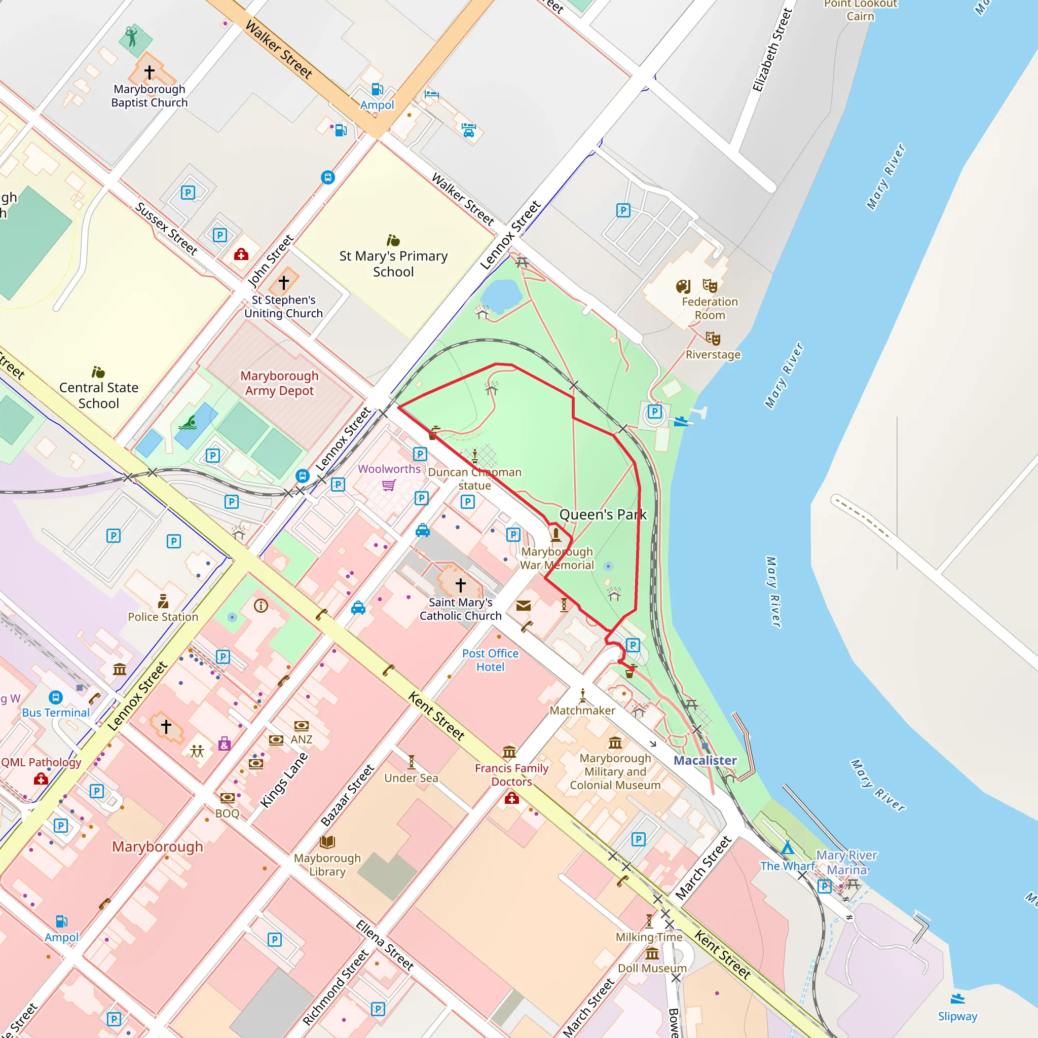 Portside Precinct Trail mobile static map