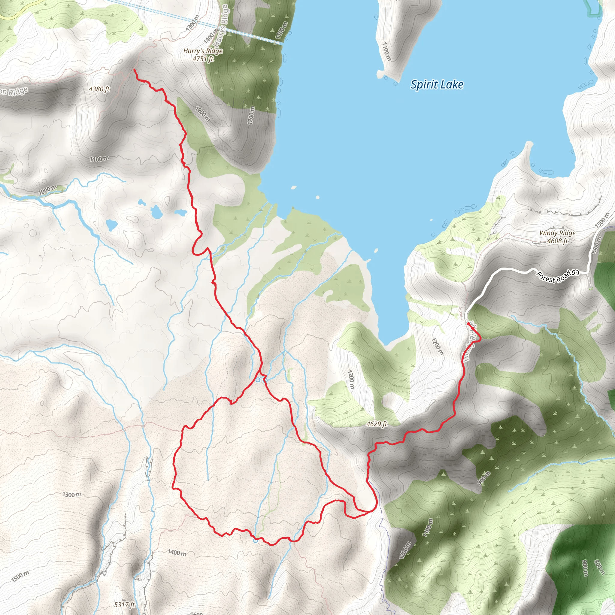 Windy Trail, Willow Springs Trail and Truman Trail mobile static map