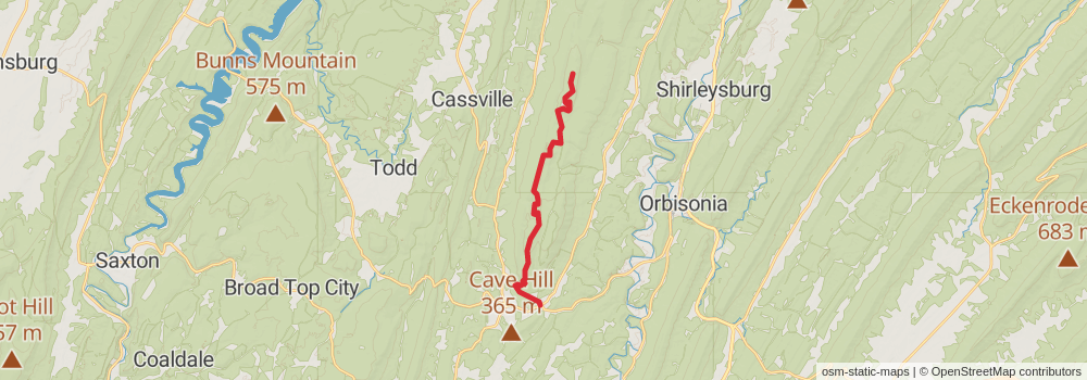 American Perimeter Trail - Northern Appalachian Primary stage 72 Map