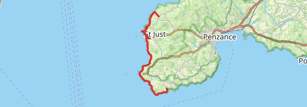 South West Coast Path 5-Day Challenging Tour (Hillwalk Tours) stage 2 Map
