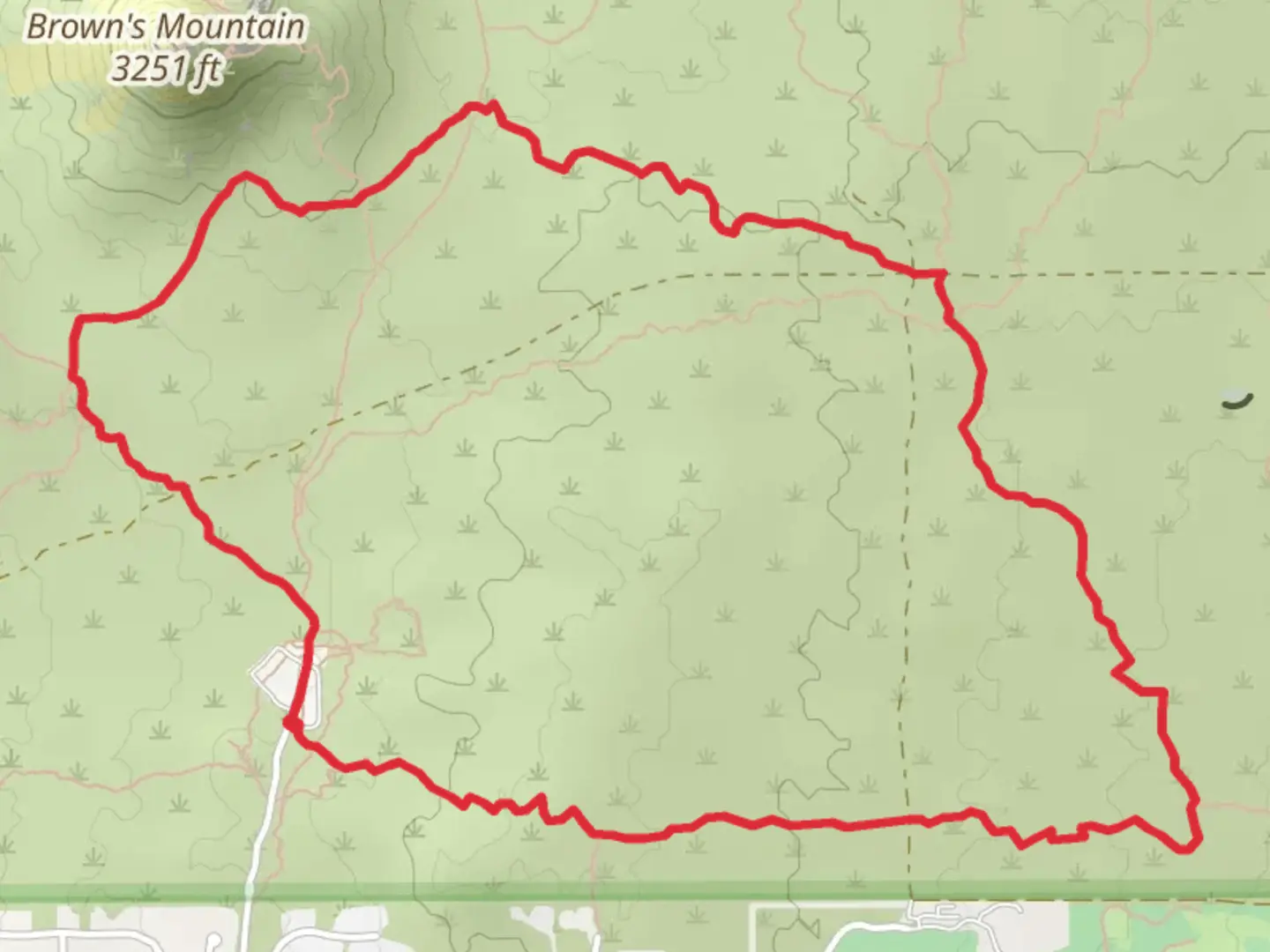 An image depicting the trail Latigo Trail and Vaquero Loop and its surrounding area.