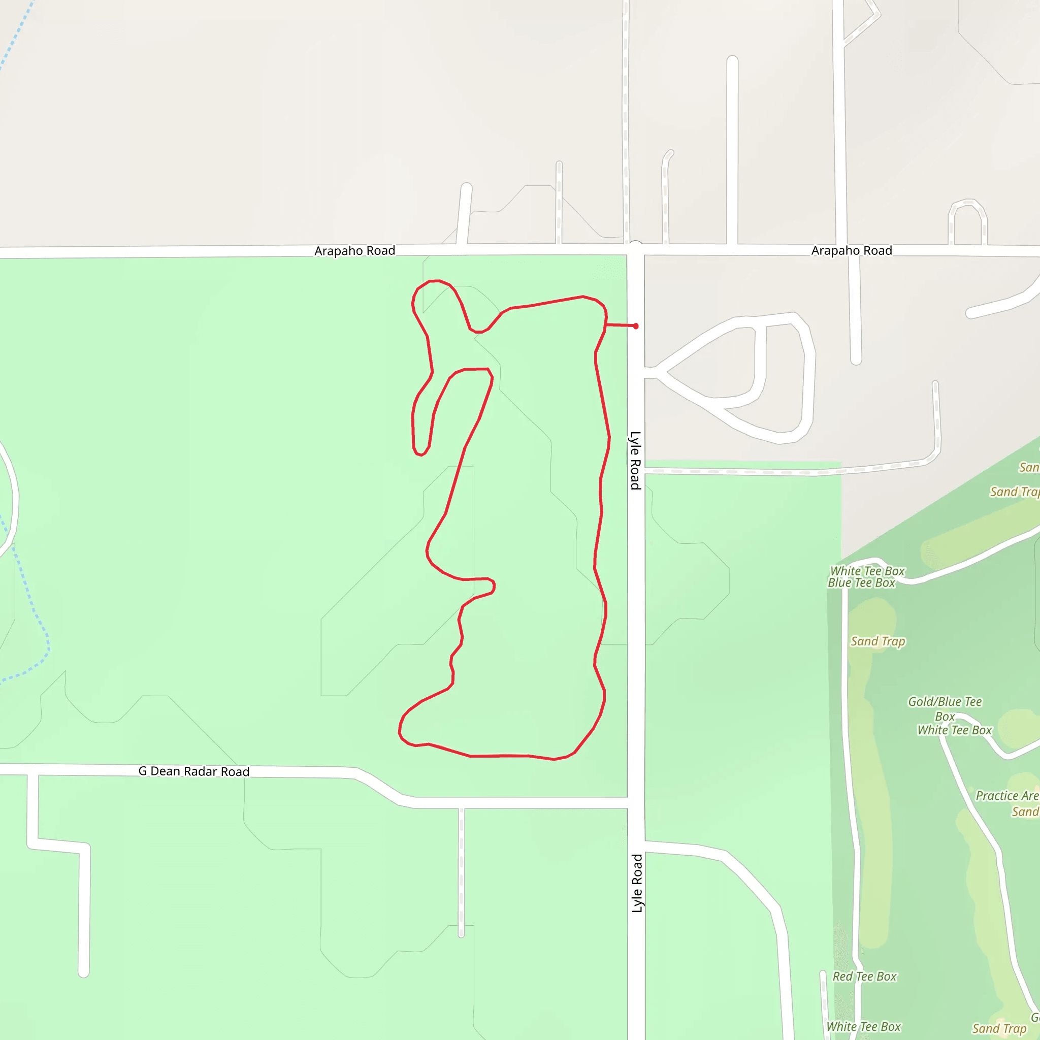 Rader Park Loop from Lyle Road mobile static map