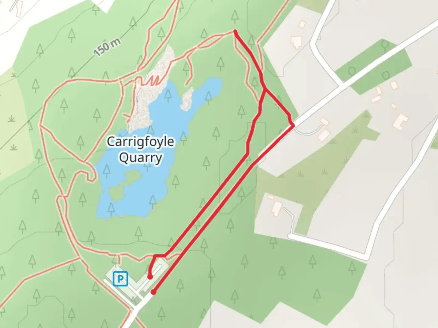 An image depicting the trail Carrigfoyle Forest Trail and its surrounding area.