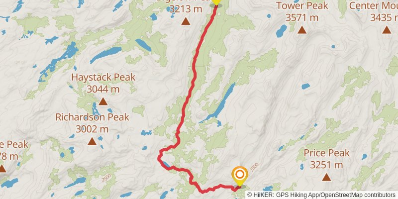 Tahoe To Yosemite Trail stage 13 Map