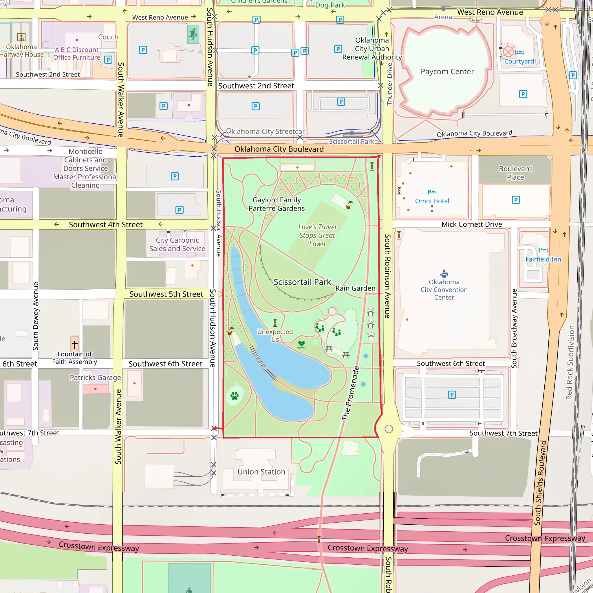 Scissortail Park Loop mobile static map