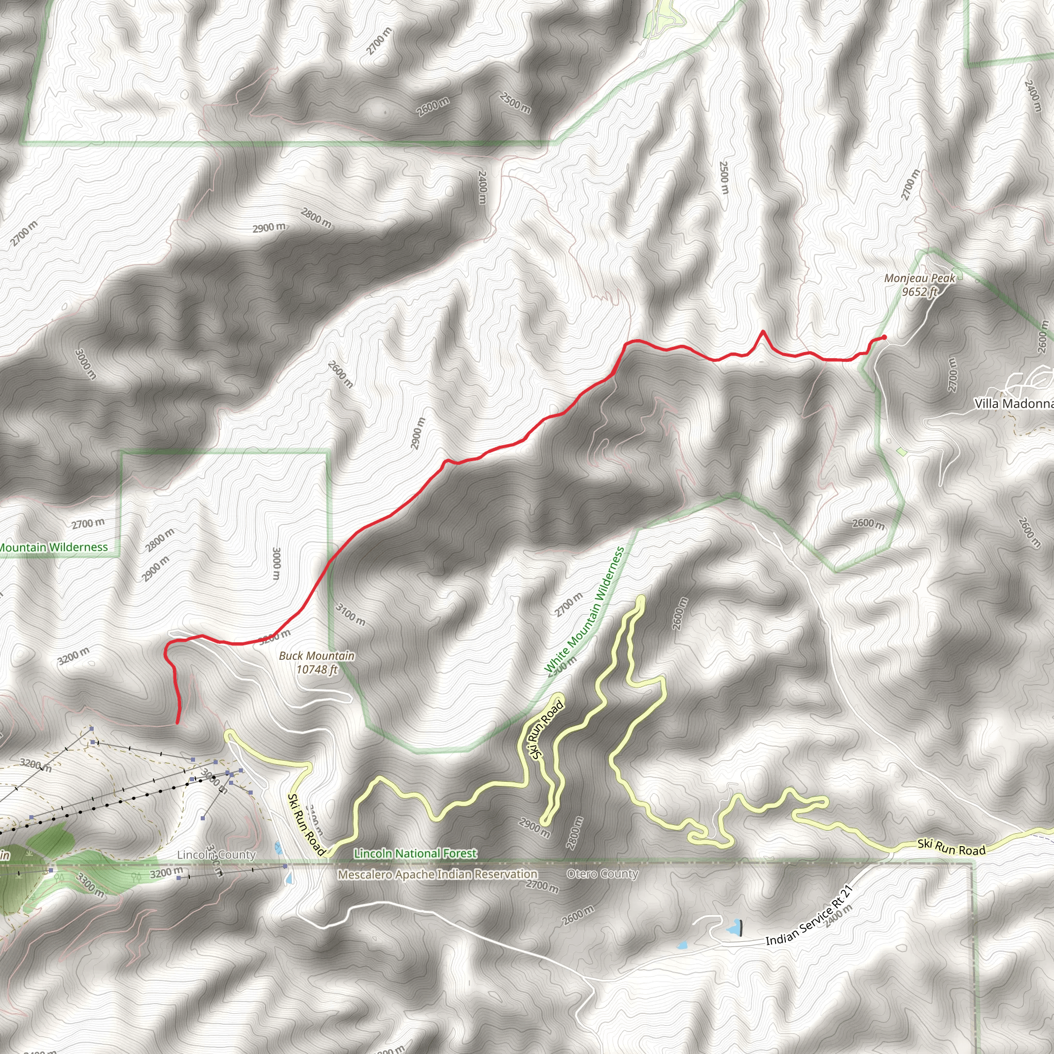 Crest Trail mobile static map