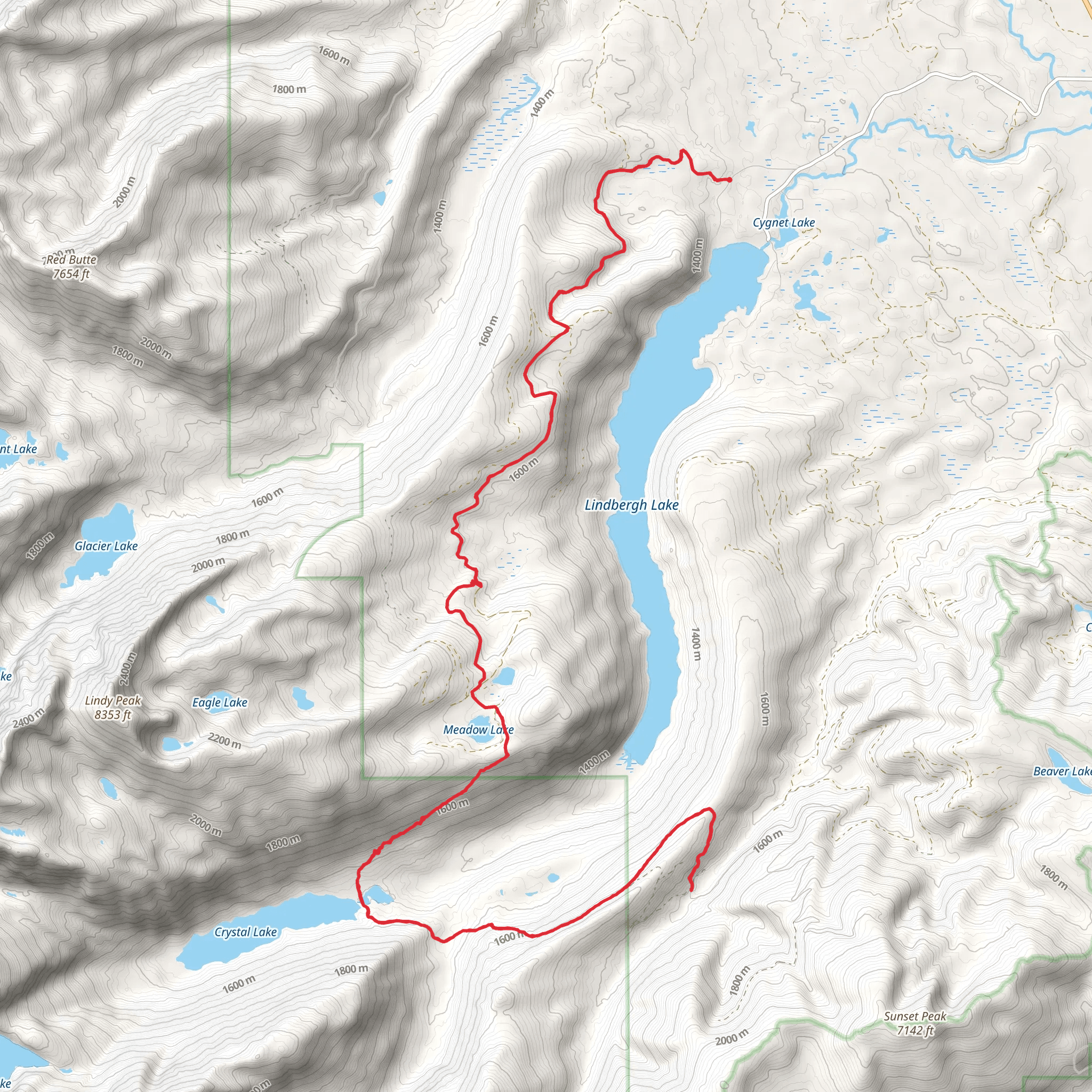 Crystal Lake Trail mobile static map