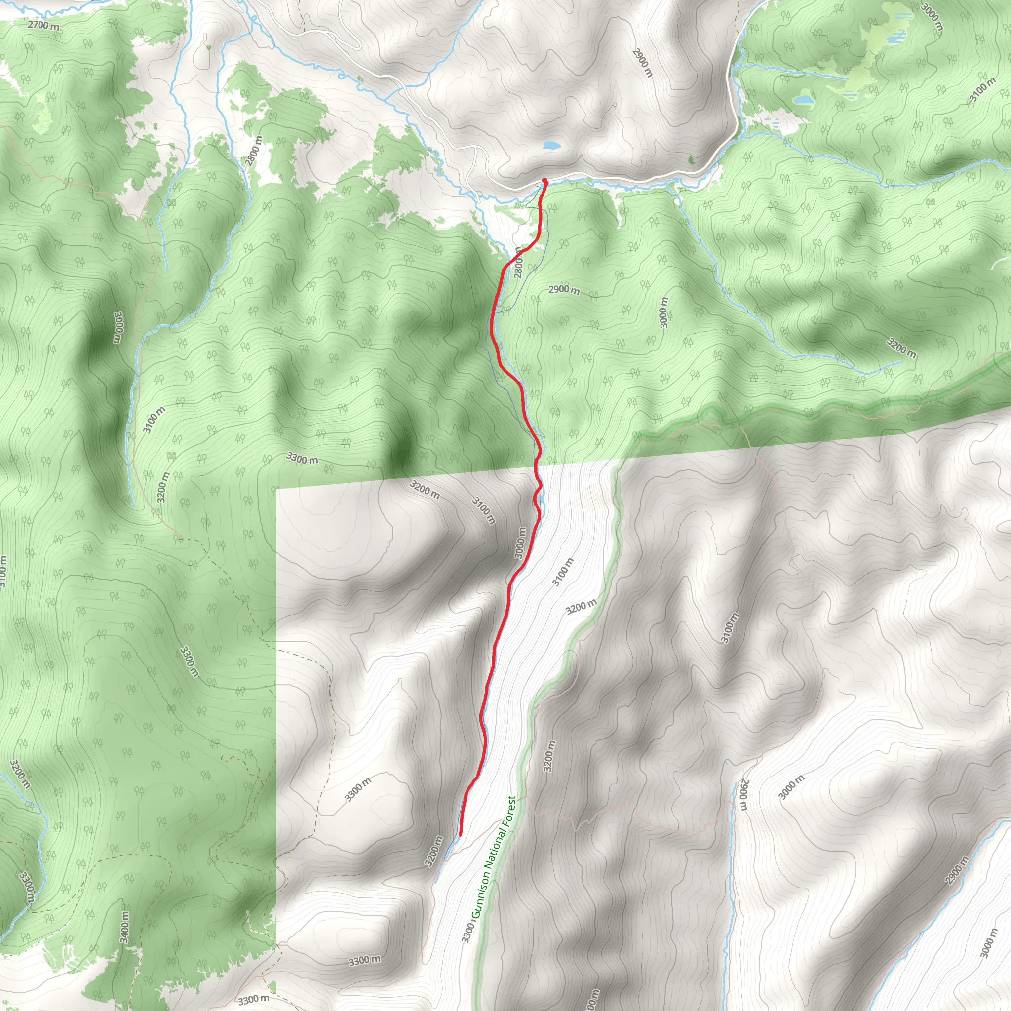 Tank Seven Creek Trail mobile static map