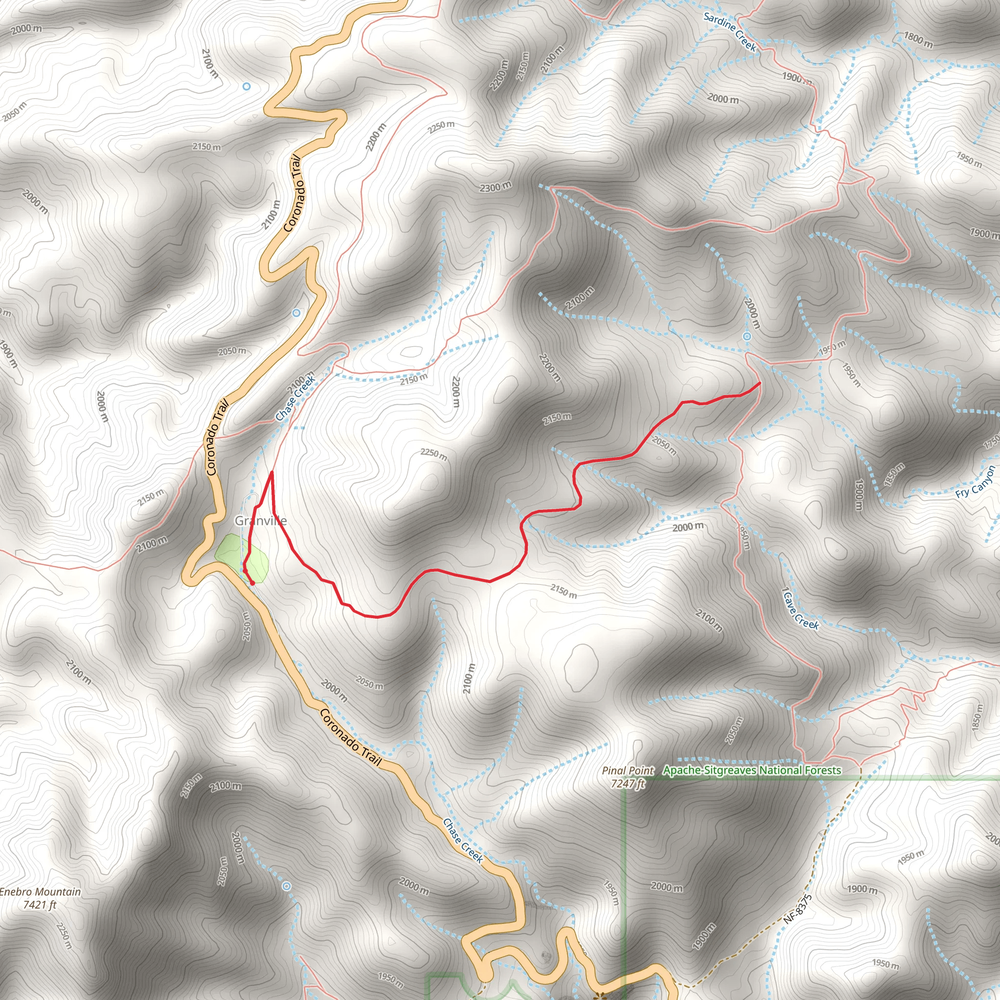 Pinal Trail mobile static map