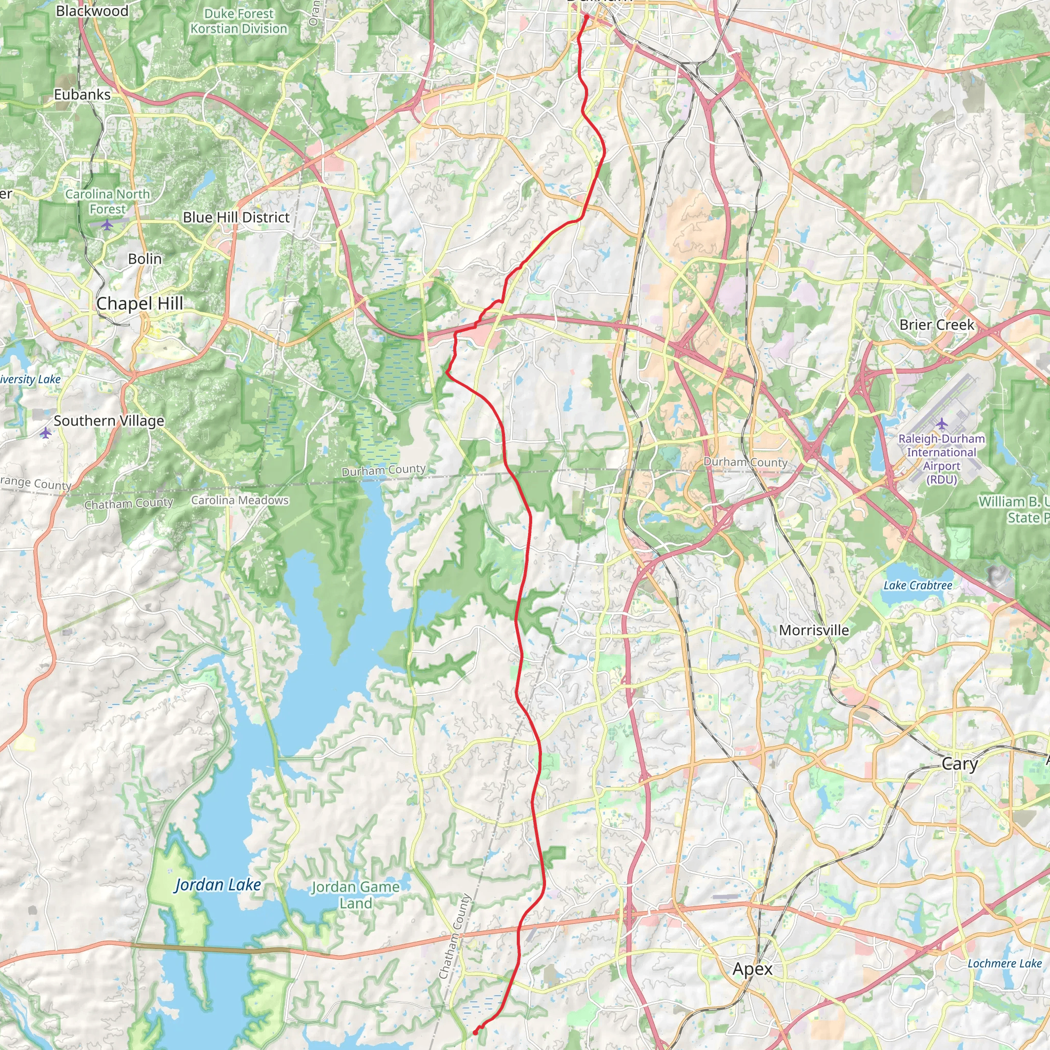 American Tobacco Trail mobile static map