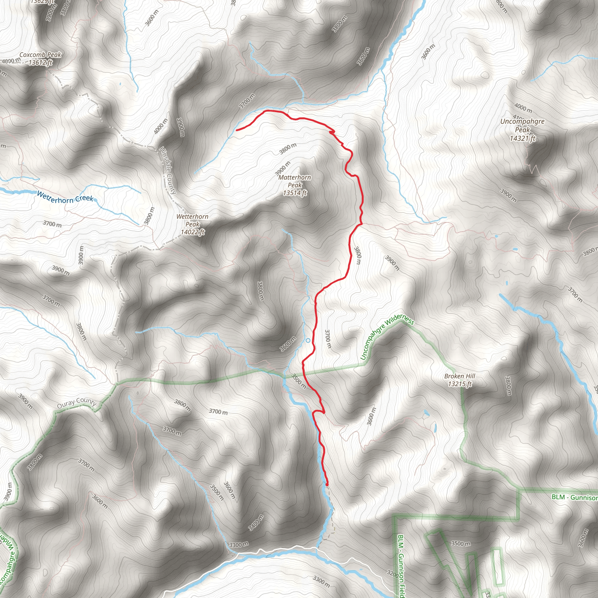 Upper East Fork via Ridge Stock Driveway Trail mobile static map