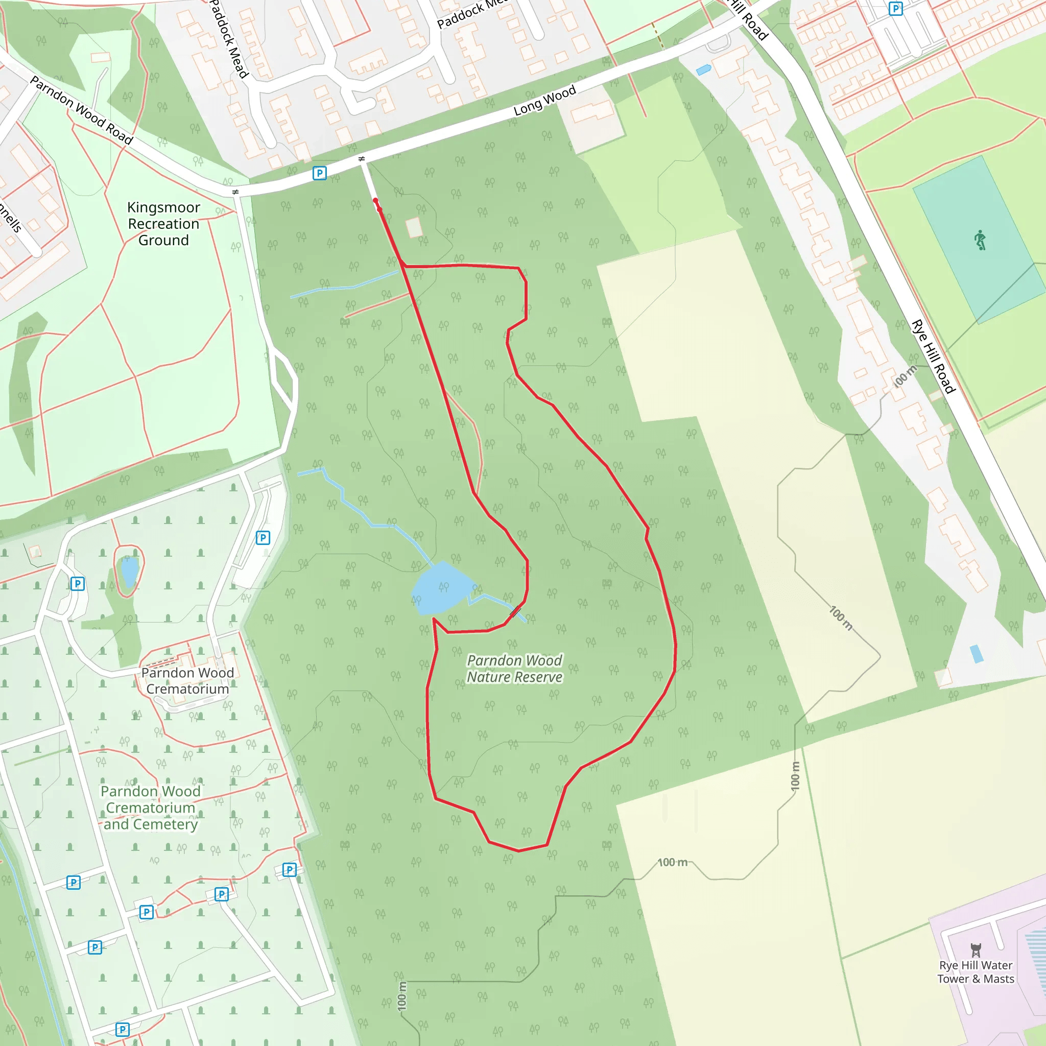 Parndon Wood Loop mobile static map