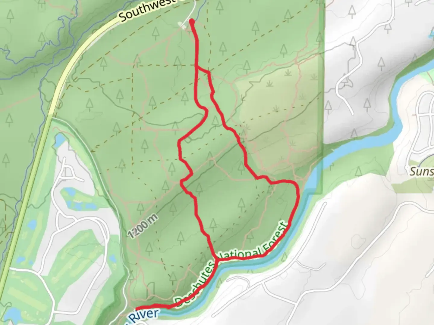 An image depicting the trail Good Dog and Sirius Loop Trail and its surrounding area.