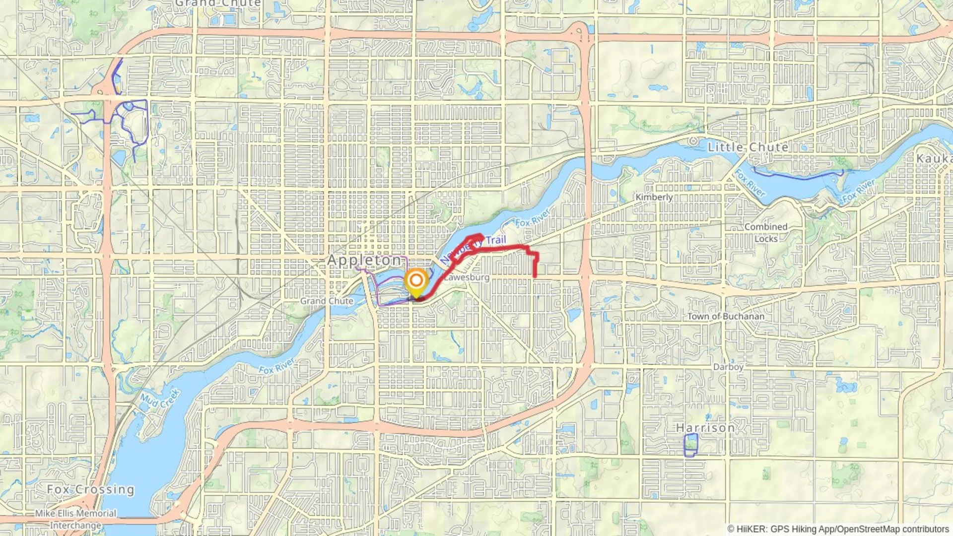 An image depicting the trail Newberry Trail and Telulah Park Loop Trail and its surrounding area.