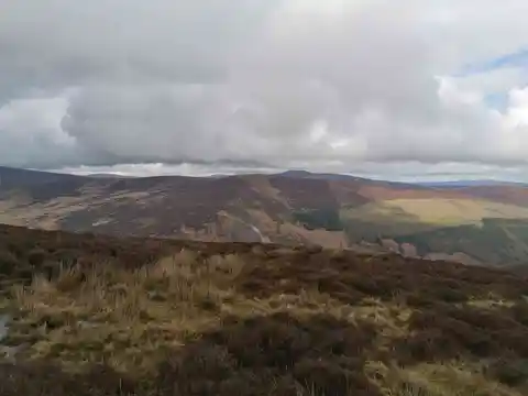 An image depicting the trail Turlough Hill via Camaderry and its surrounding area.