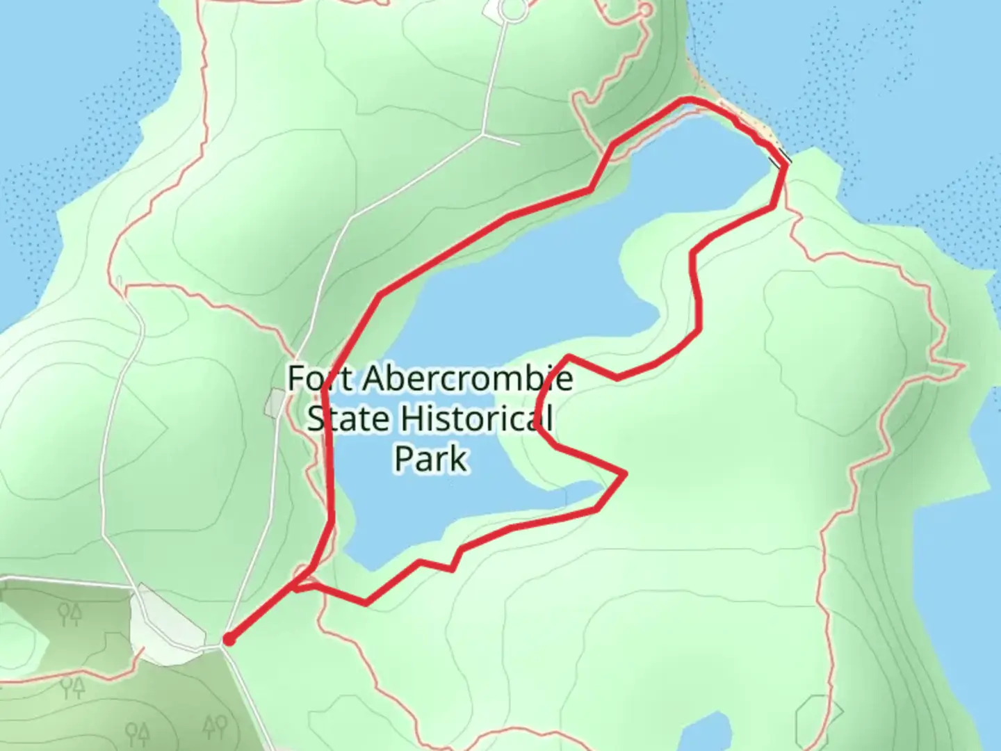 An image depicting the trail Lake Gertrude Loop and its surrounding area.
