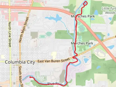 Morsche Park Pond Loop via Blue River