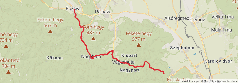 National Blue Trail - OKT stage 62 Map