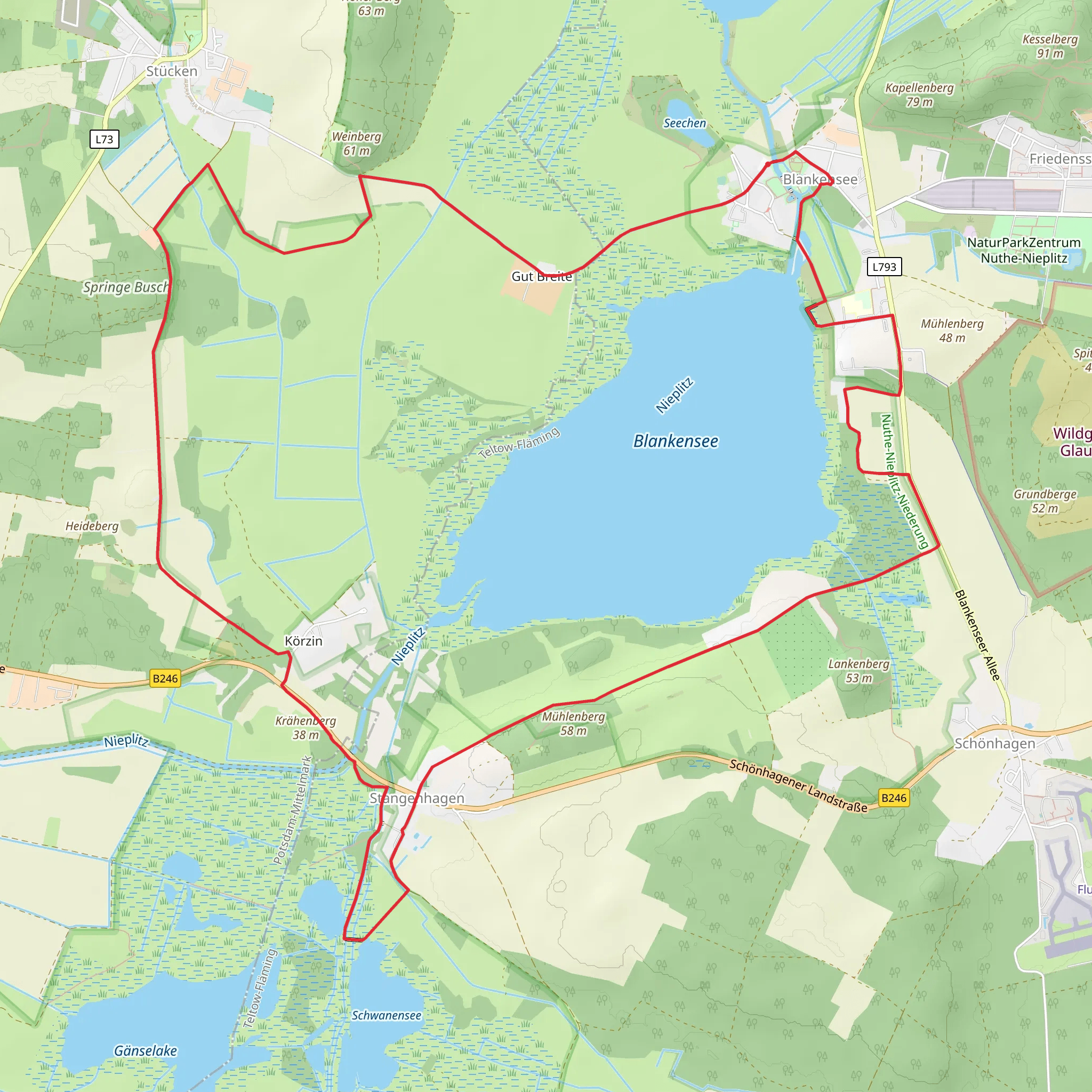 Blankensee Loop mobile static map