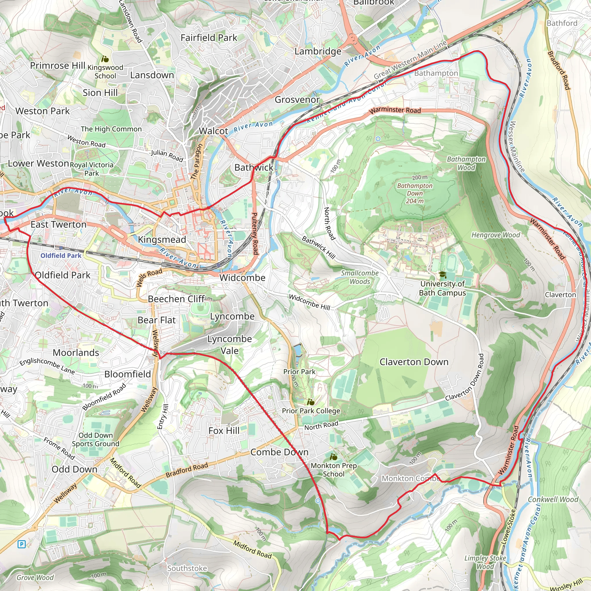 Two Tunnels Greenway mobile static map